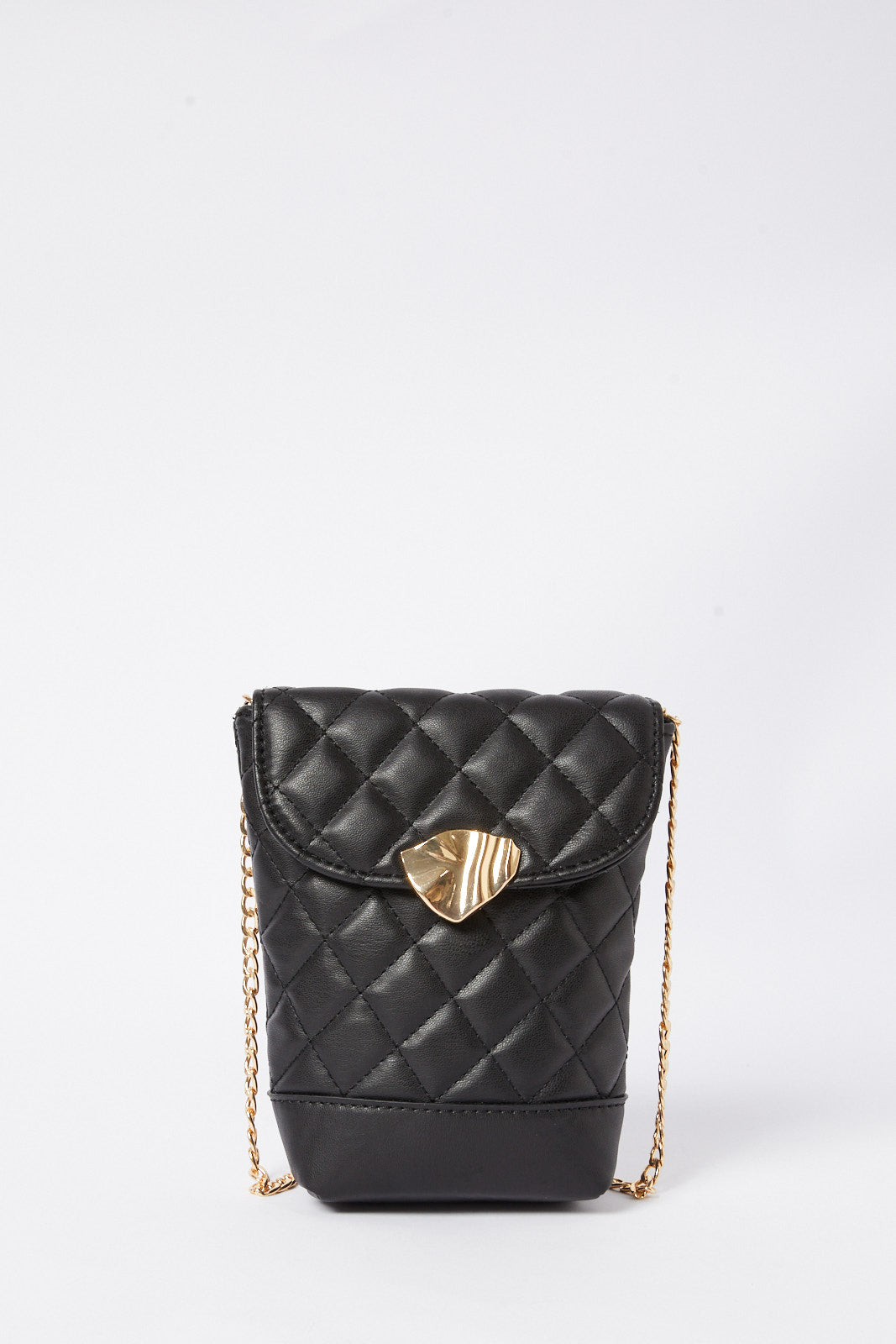 Redtag-Black-Quilted-Mobile-Case-Category:Bags,-Colour:Black,-Filter:Women's-Accessories,-H1:ACC,-H2:LAD,-H3:LAB,-H4:SHP,-New-In,-New-In-Women-ACC,-Non-Sale,-S23B,-Season:S23B,-Section:Women,-Women-Bags-Women-
