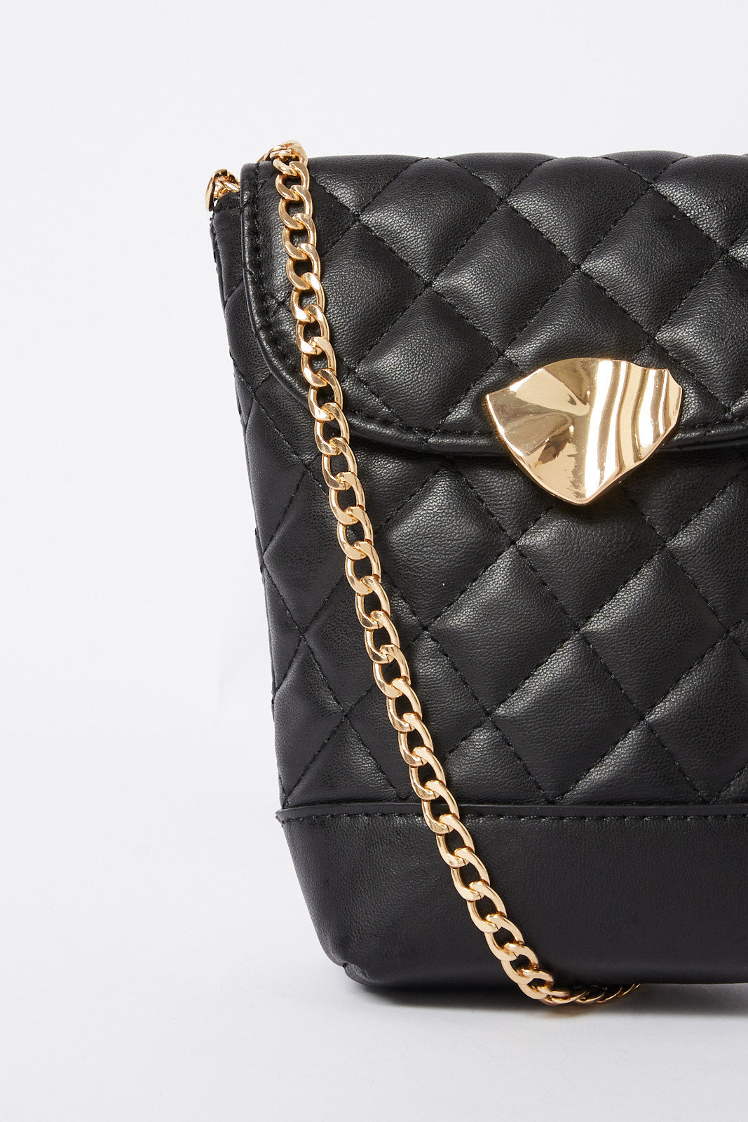 Redtag-Black-Quilted-Mobile-Case-Category:Bags,-Colour:Black,-Filter:Women's-Accessories,-H1:ACC,-H2:LAD,-H3:LAB,-H4:SHP,-New-In,-New-In-Women-ACC,-Non-Sale,-S23B,-Season:S23B,-Section:Women,-Women-Bags-Women-