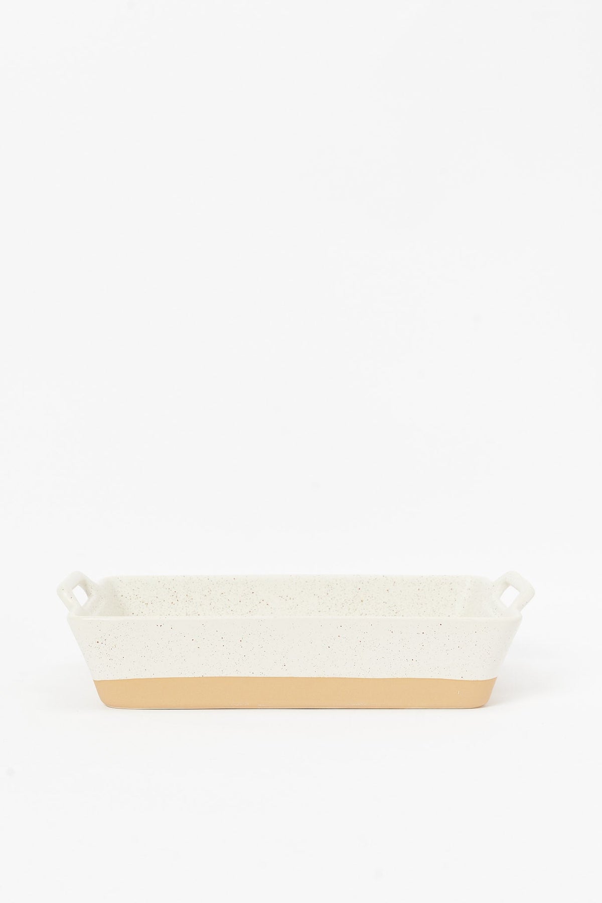 Redtag-Off-White-Rectangle-Baking-Dish-(Small)-Category:Bakeware,-Colour:Cream,-Deals:New-In,-Filter:Home-Dining,-HMW-DIN-Serveware,-New-In-HMW-DIN,-Non-Sale,-S23B,-Section:Homewares-Home-Dining-