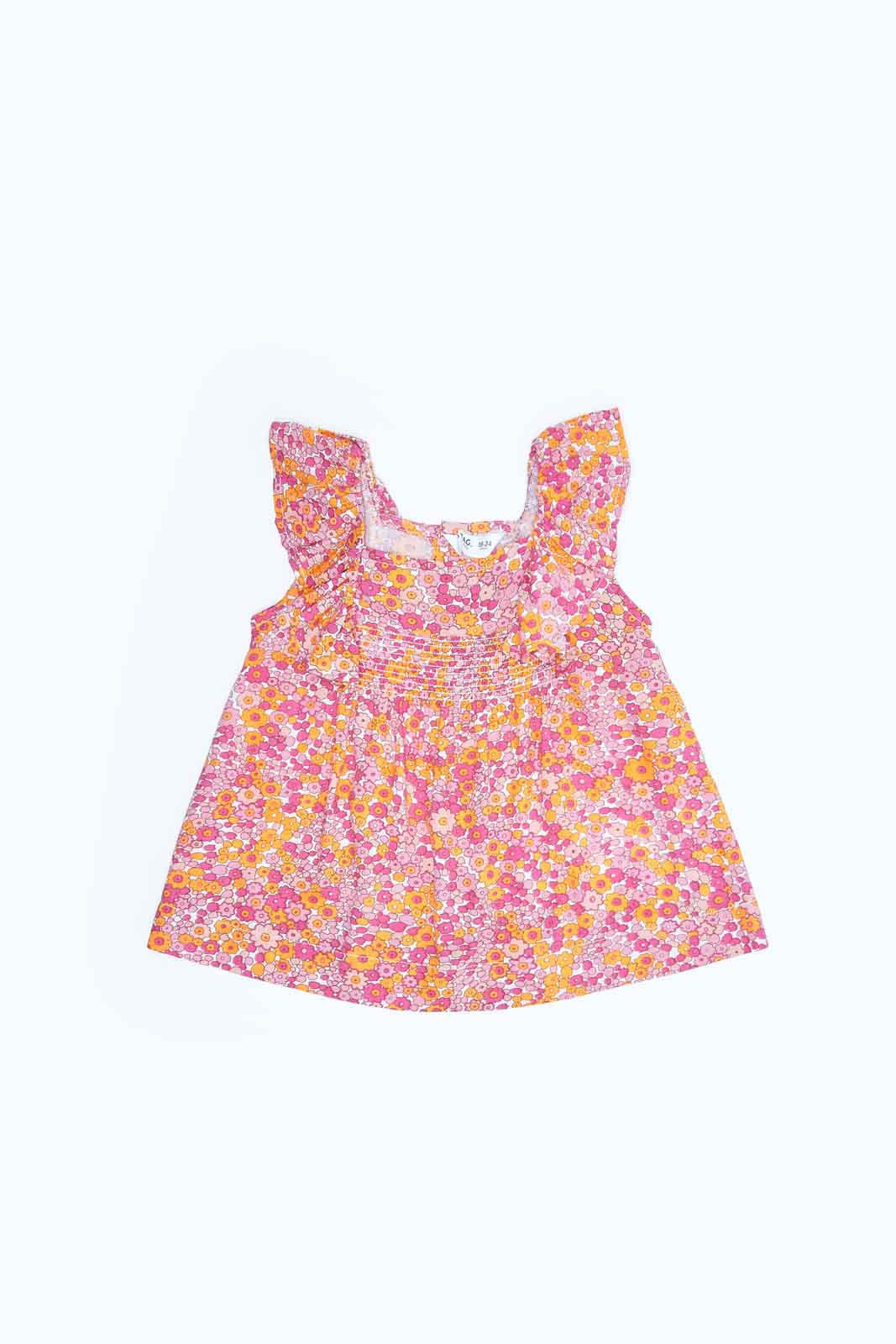 Redtag-Girls-Red-Floral-Aop-Blouse-Category:Blouses,-Colour:Red,-Deals:2-FOR-69,-Deals:New-In,-Dept:Girls,-Filter:Infant-Girls-(3-to-24-Mths),-ING-Blouses,-MQN,-New-In-ING-APL,-Non-Sale,-S23B,-Section:Girls-(0-to-14Yrs)-Infant-Girls-3 to 24 Months