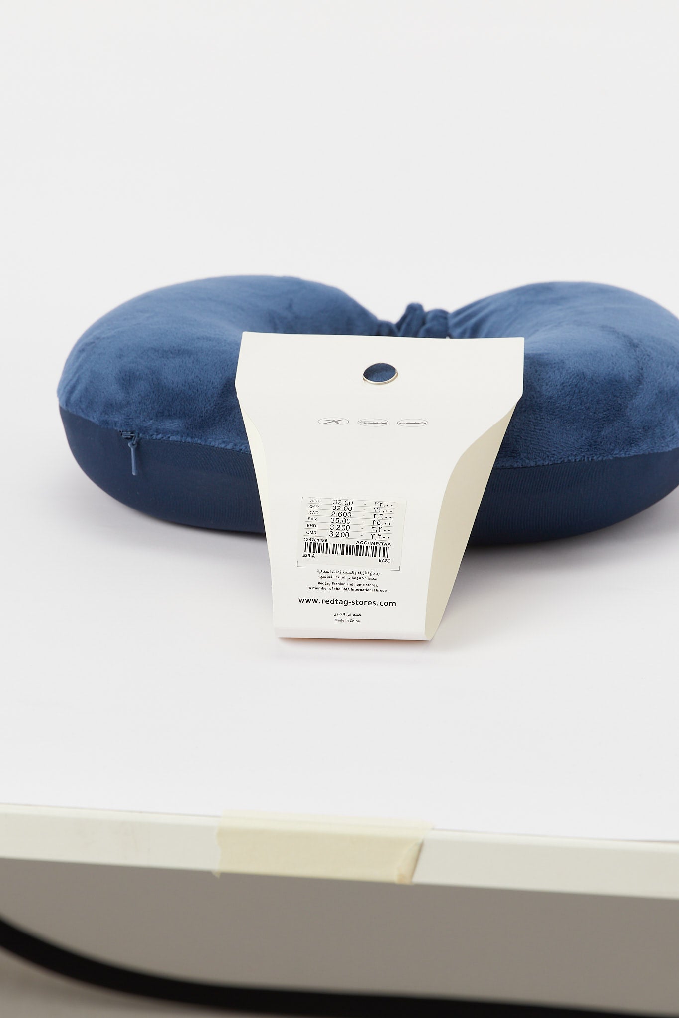 Redtag-Navy-U-Shape-Soft-Travel-Pillow-Category:Travel-Pillows,-Colour:Navy,-Filter:Travel-Accessories,-IMP-Travel-Pillows,-New-In,-New-In-IMP-ACC,-Non-Sale,-S23B,-Section:Homewares-Travel-Accessories-