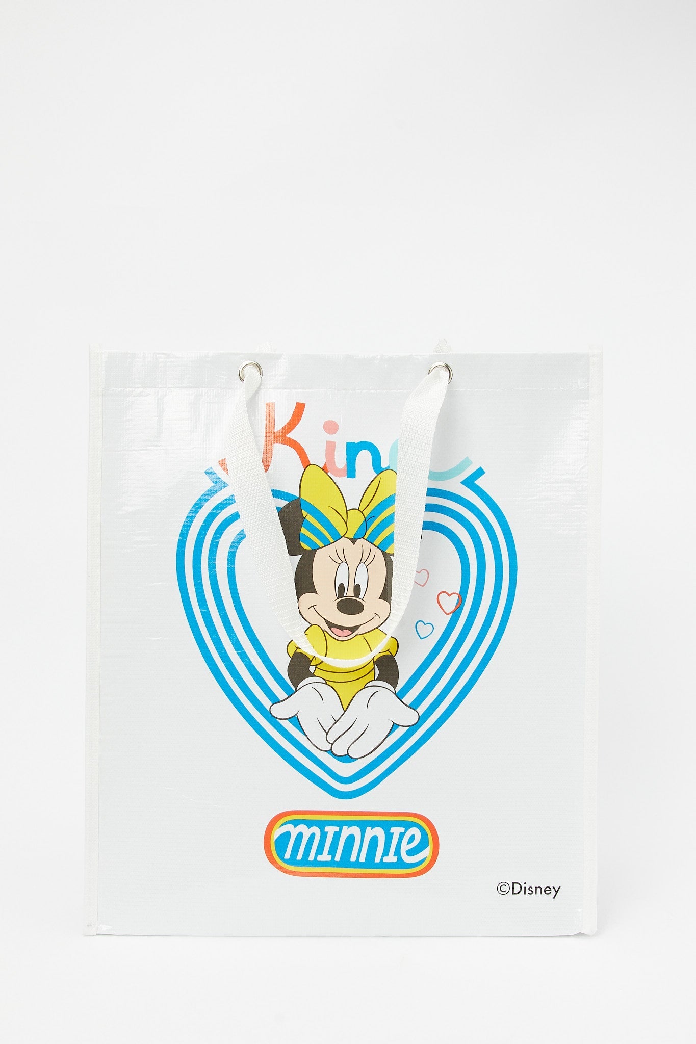 Redtag-White/Blue-Minnie-Polypropylene-Woven-Shopping-Bag-Category:Bags,-CHA,-Colour:White,-Filter:Travel-Accessories,-LUG-Bags,-New-In,-New-In-LUG-ACC,-Non-Sale,-S23B,-Section:Homewares-Travel-Accessories-