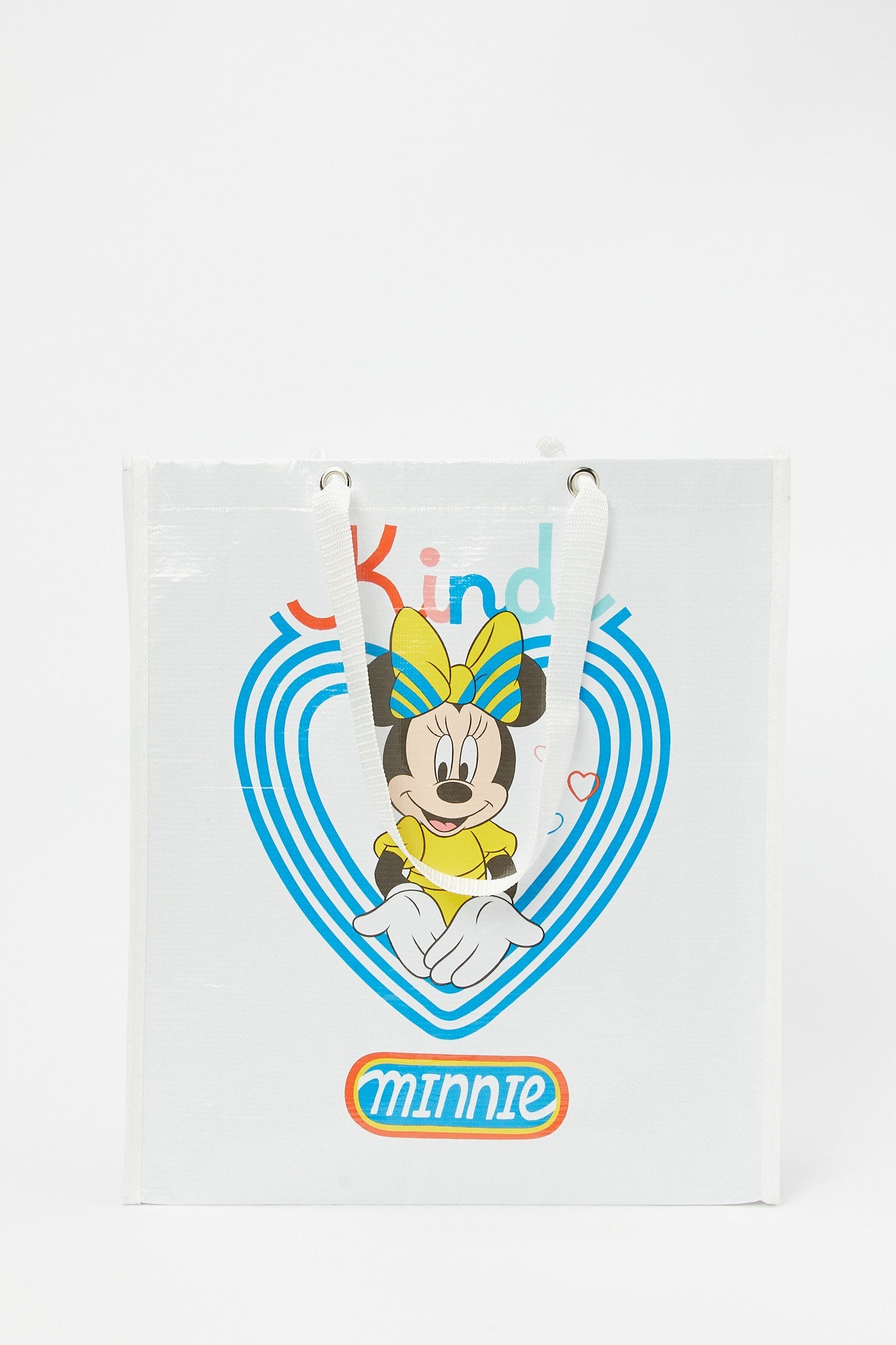 Redtag-White/Blue-Minnie-Polypropylene-Woven-Shopping-Bag-Category:Bags,-CHA,-Colour:White,-Filter:Travel-Accessories,-LUG-Bags,-New-In,-New-In-LUG-ACC,-Non-Sale,-S23B,-Section:Homewares-Travel-Accessories-