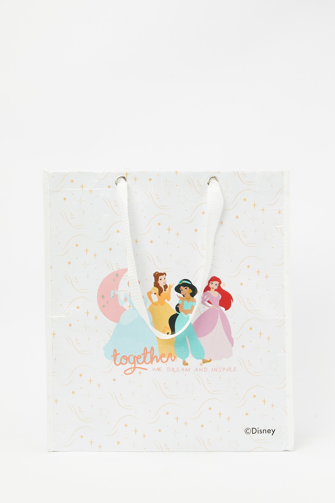 Redtag-White/Pink-Princess-Polypropylene-Woven-Shopping-Bag-Category:Bags,-CHA,-Colour:White,-Filter:Travel-Accessories,-LUG-Bags,-New-In,-New-In-LUG-ACC,-Non-Sale,-S23B,-Section:Homewares-Travel-Accessories-