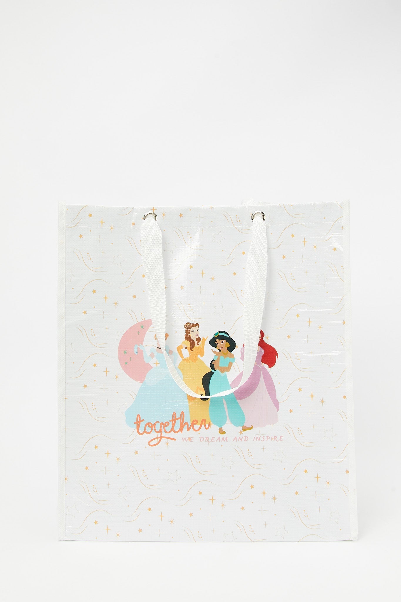 Redtag-White/Pink-Princess-Polypropylene-Woven-Shopping-Bag-Category:Bags,-CHA,-Colour:White,-Filter:Travel-Accessories,-LUG-Bags,-New-In,-New-In-LUG-ACC,-Non-Sale,-S23B,-Section:Homewares-Travel-Accessories-