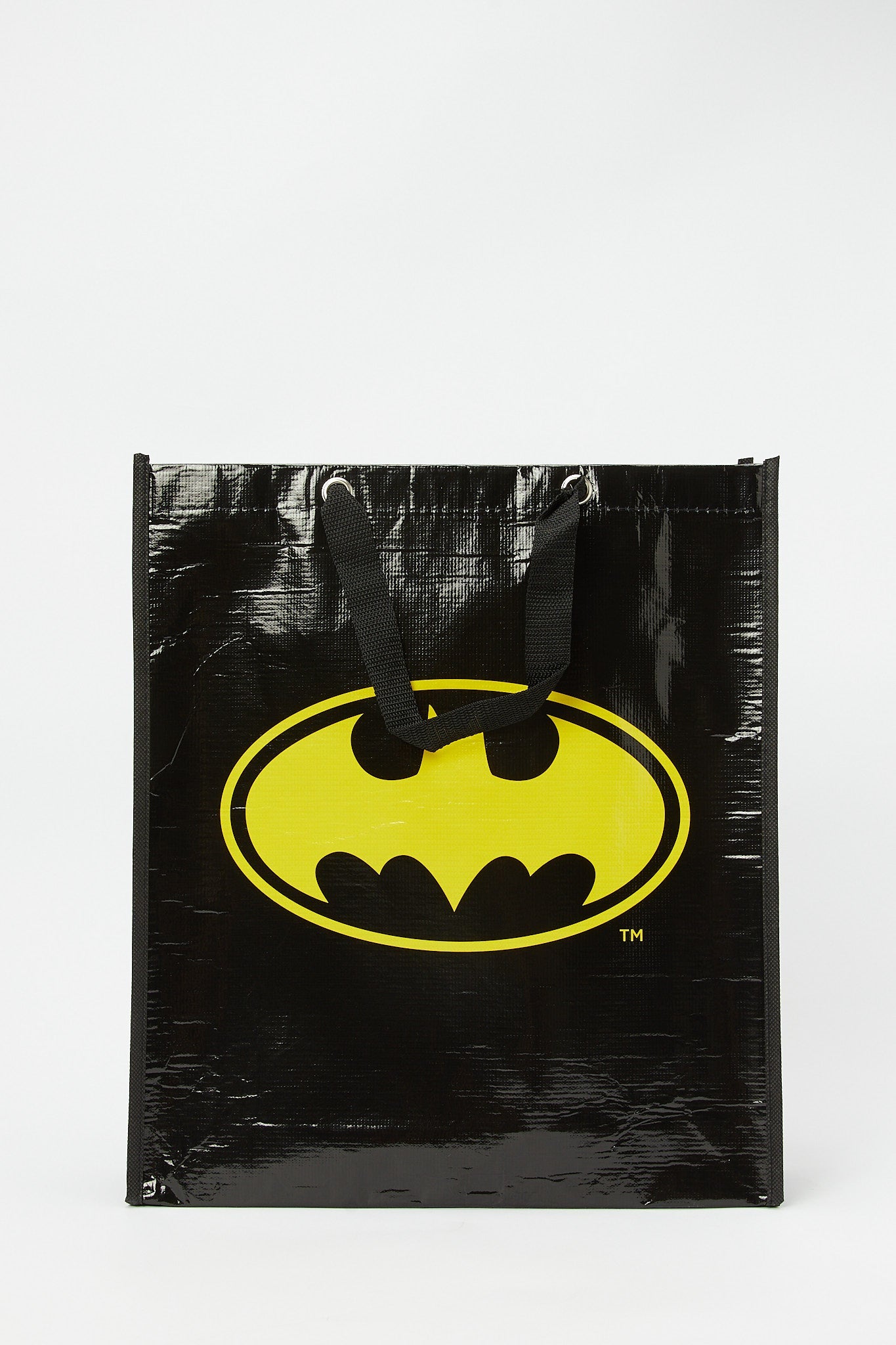 Redtag-Black/Yellow-Batman-Polypropylene-Woven-Shopping-Bag-Category:Bags,-CHA,-Colour:Black,-Filter:Travel-Accessories,-LUG-Bags,-New-In,-New-In-LUG-ACC,-Non-Sale,-S23B,-Section:Homewares-Travel-Accessories-