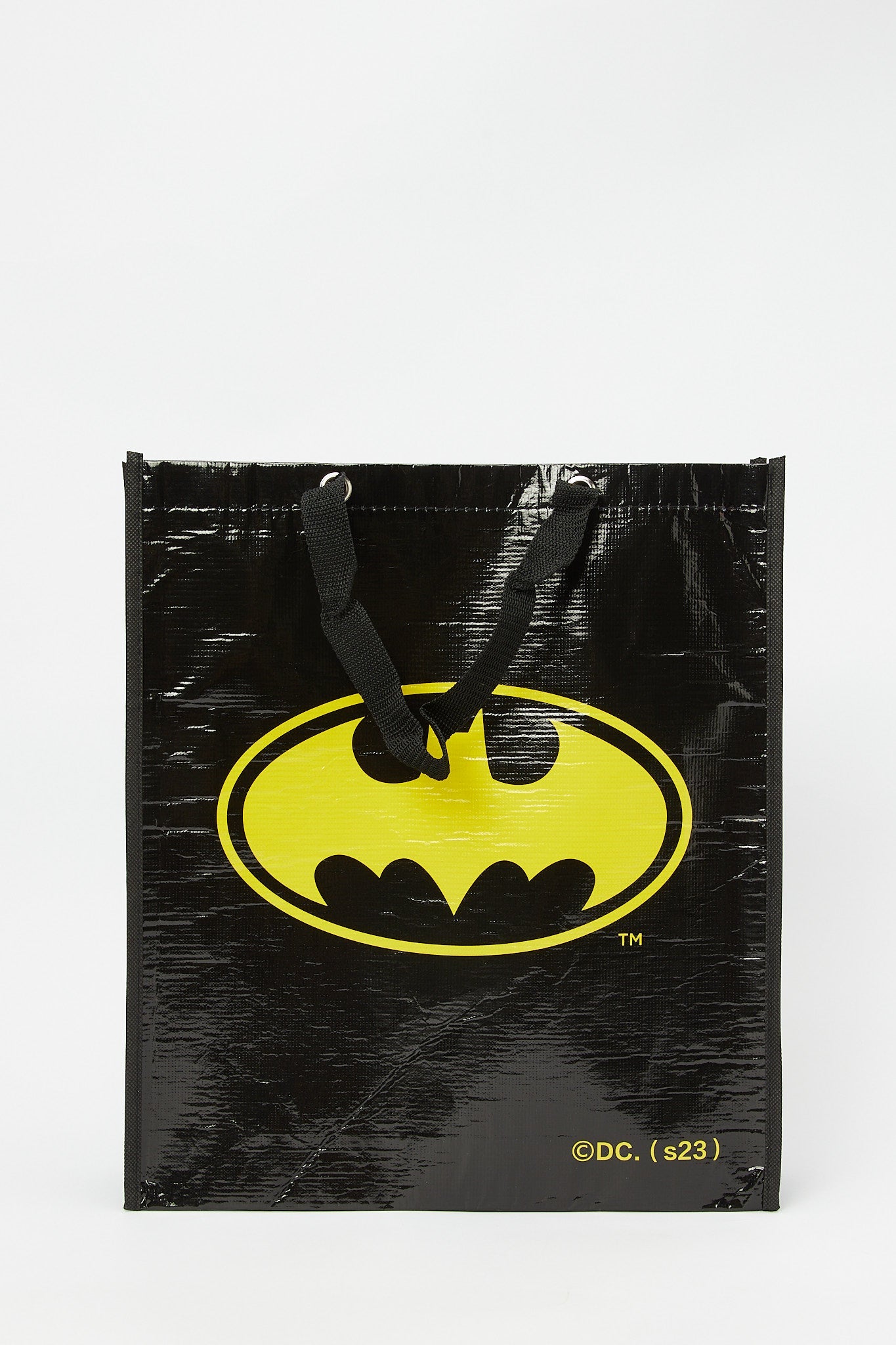 Redtag-Black/Yellow-Batman-Polypropylene-Woven-Shopping-Bag-Category:Bags,-CHA,-Colour:Black,-Filter:Travel-Accessories,-LUG-Bags,-New-In,-New-In-LUG-ACC,-Non-Sale,-S23B,-Section:Homewares-Travel-Accessories-