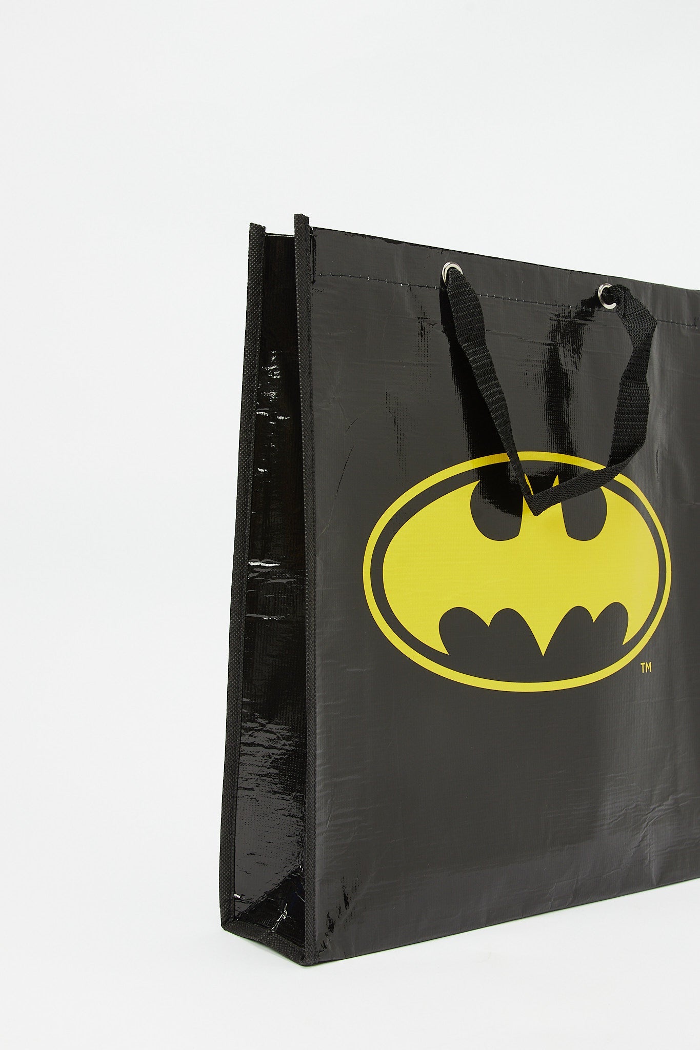 Redtag-Black/Yellow-Batman-Polypropylene-Woven-Shopping-Bag-Category:Bags,-CHA,-Colour:Black,-Filter:Travel-Accessories,-LUG-Bags,-New-In,-New-In-LUG-ACC,-Non-Sale,-S23B,-Section:Homewares-Travel-Accessories-