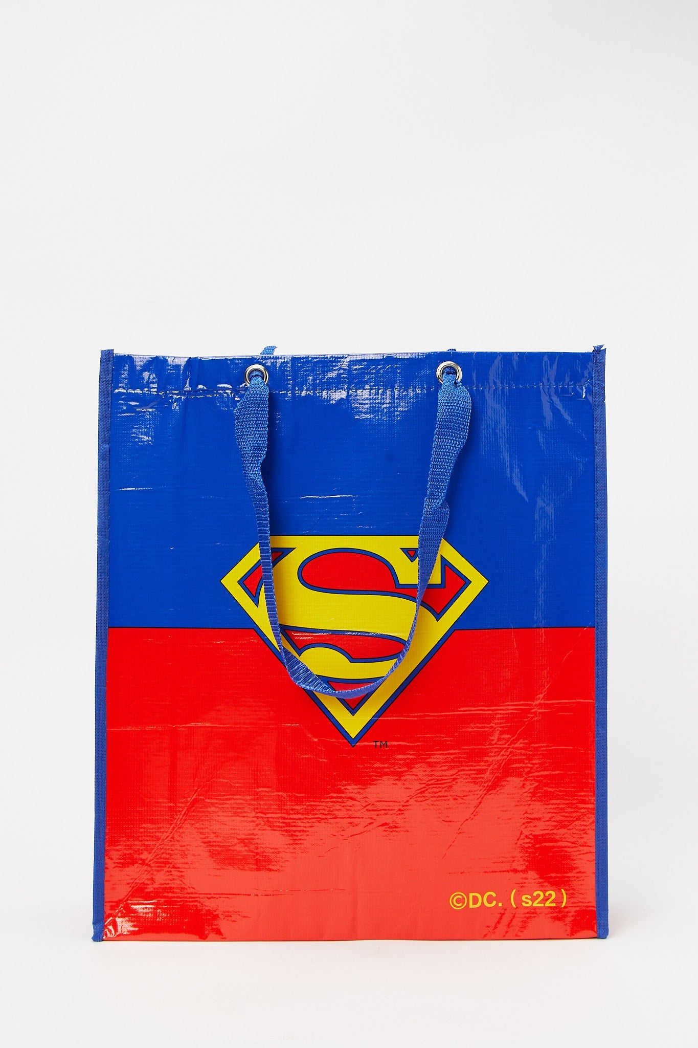Redtag-Blue/Red-Superman-Polypropylene-Woven-Shopping-Bag-Category:Bags,-CHA,-Colour:Black,-Filter:Travel-Accessories,-LUG-Bags,-New-In,-New-In-LUG-ACC,-Non-Sale,-S23B,-Section:Homewares-Travel-Accessories-