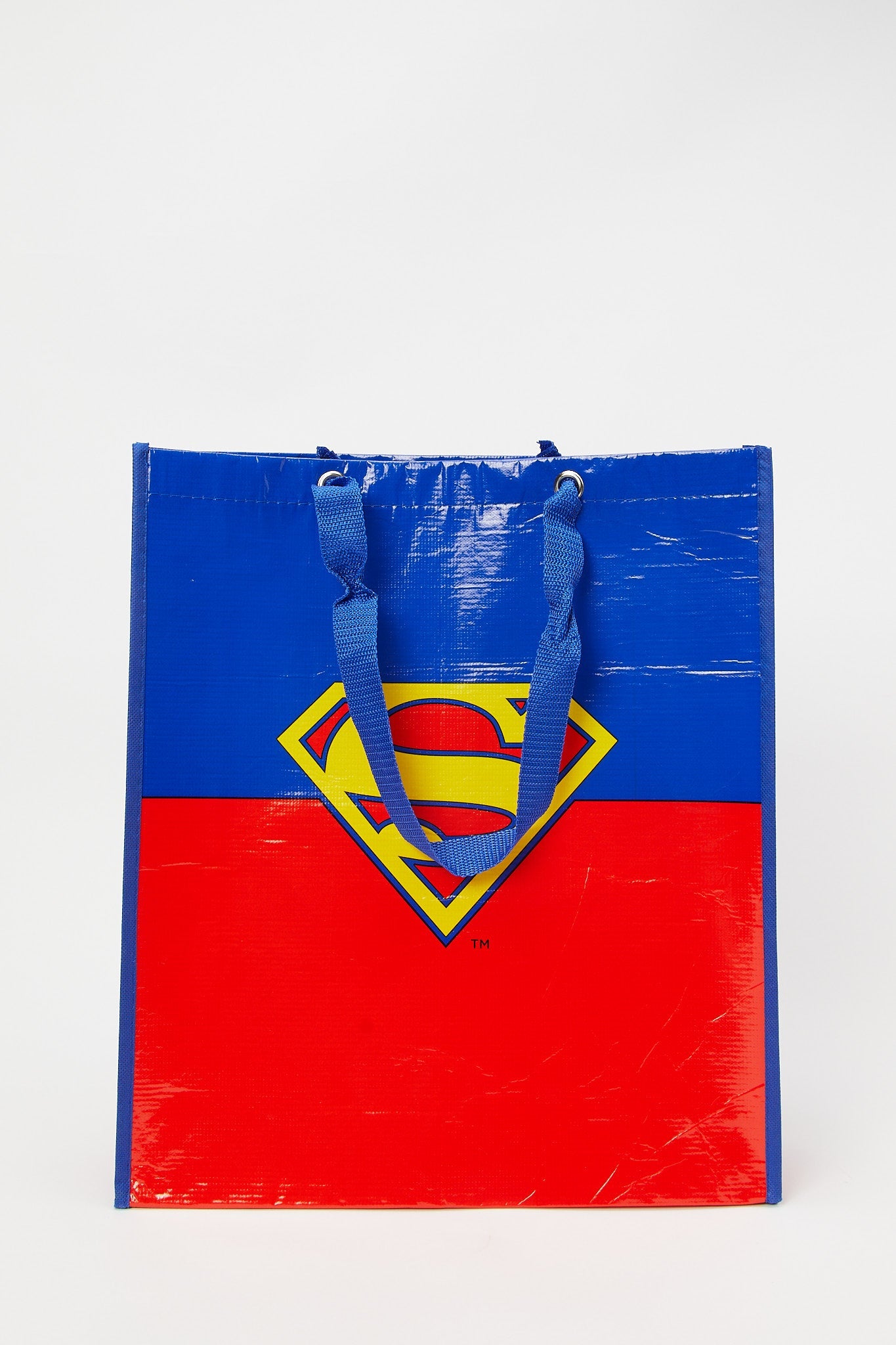 Redtag-Blue/Red-Superman-Polypropylene-Woven-Shopping-Bag-Category:Bags,-CHA,-Colour:Black,-Filter:Travel-Accessories,-LUG-Bags,-New-In,-New-In-LUG-ACC,-Non-Sale,-S23B,-Section:Homewares-Travel-Accessories-