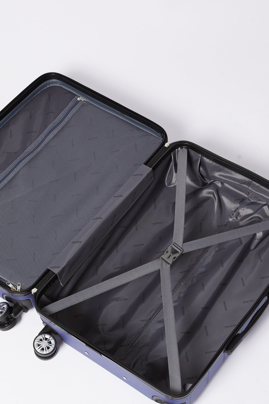 Redtag-Blue-Gold-Luggage-Trolley-24"-Category:Luggage-Trolleys,-Colour:Blue,-Filter:Travel-Accessories,-H1:ACC,-H2:LUG,-H3:BLT,-H4:LUG,-LUG-Luggage-Trolleys,-New-In,-New-In-LUG-ACC,-Non-Sale,-S23B,-Season:S23B,-Section:Homewares-Travel-Accessories-