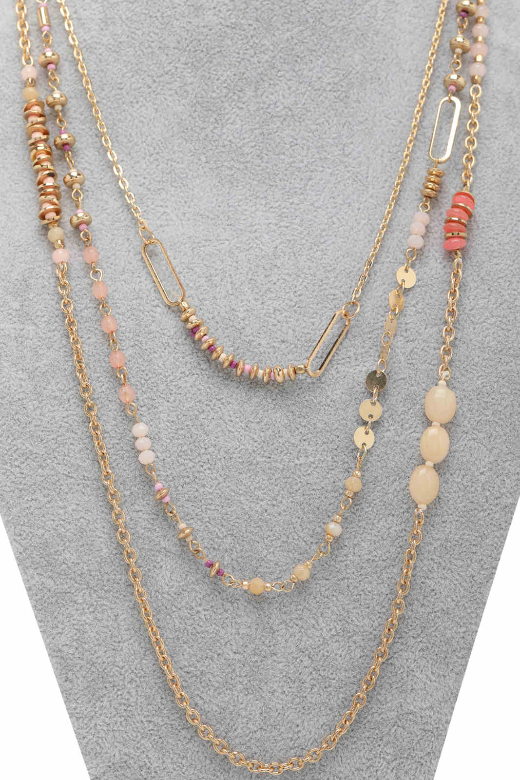 Redtag-Gold--Peach-
Multilayered-Necklace-Category:Jewellery,-Colour:Gold,-Filter:Women's-Accessories,-LEC-Jewellery,-New-In,-New-In-Women-ACC,-Non-Sale,-S23A,-Section:Women-Women-