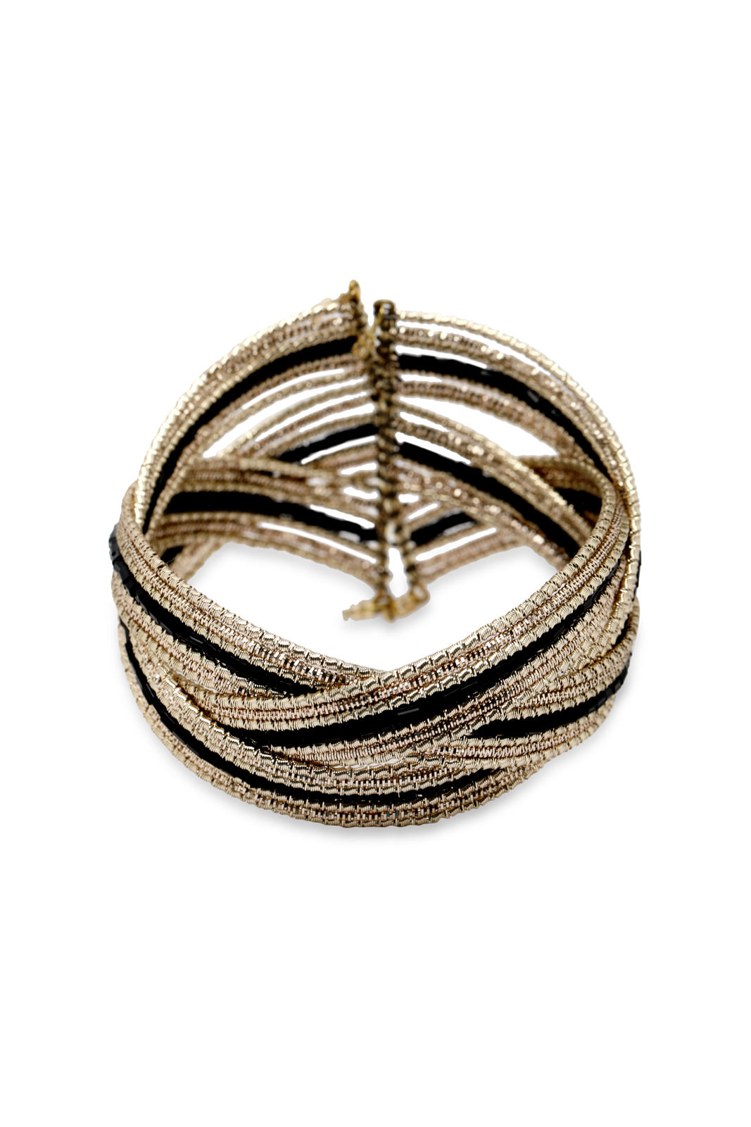Redtag-Gold-Embellished-Cuff-Category:Jewellery,-Colour:Gold,-Filter:Women's-Accessories,-New-In,-New-In-Women-ACC,-Non-Sale,-S23A,-Section:Women,-Women-Jewellery-Women-