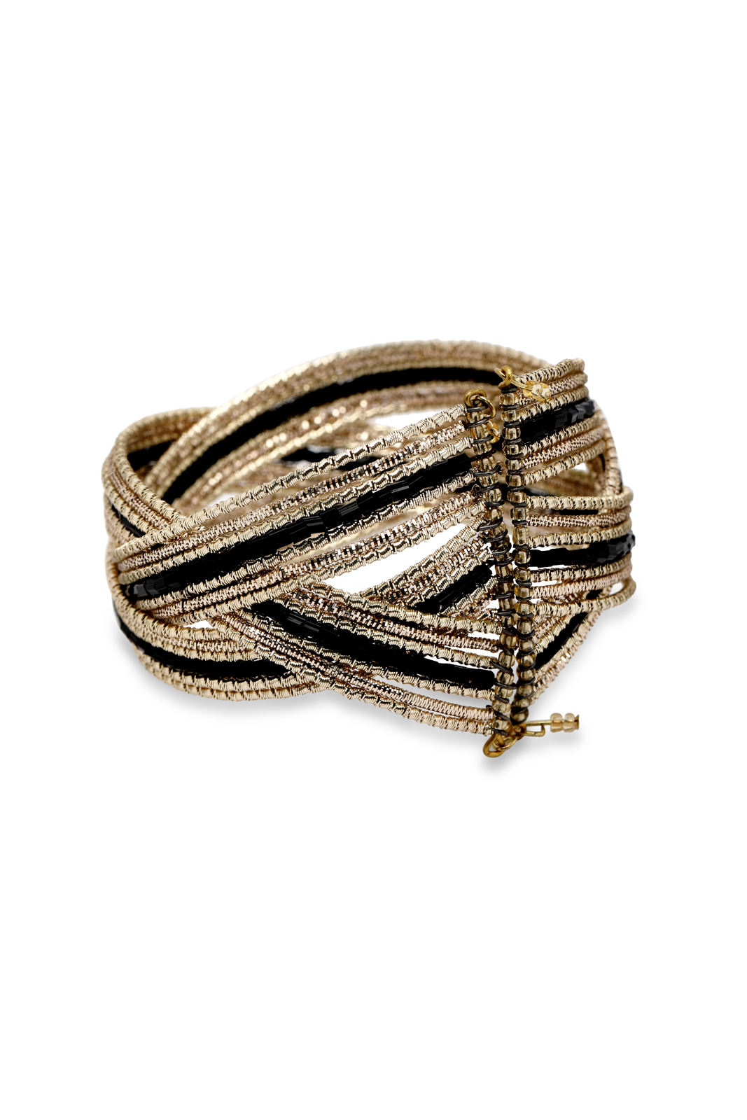 Redtag-Gold-Embellished-Cuff-Category:Jewellery,-Colour:Gold,-Filter:Women's-Accessories,-New-In,-New-In-Women-ACC,-Non-Sale,-S23A,-Section:Women,-Women-Jewellery-Women-
