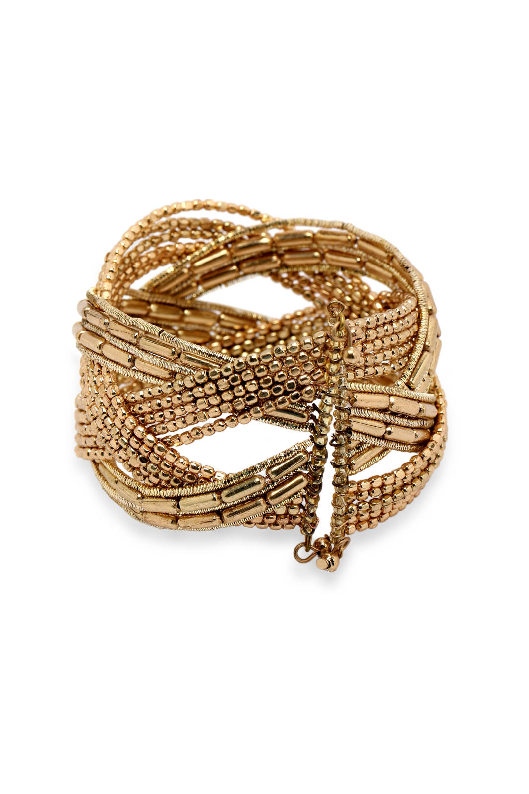 Redtag-Gold-Embellished-Cuff-Category:Jewellery,-Colour:Gold,-Filter:Women's-Accessories,-New-In,-New-In-Women-ACC,-Non-Sale,-S23A,-Section:Women,-Women-Jewellery-Women-