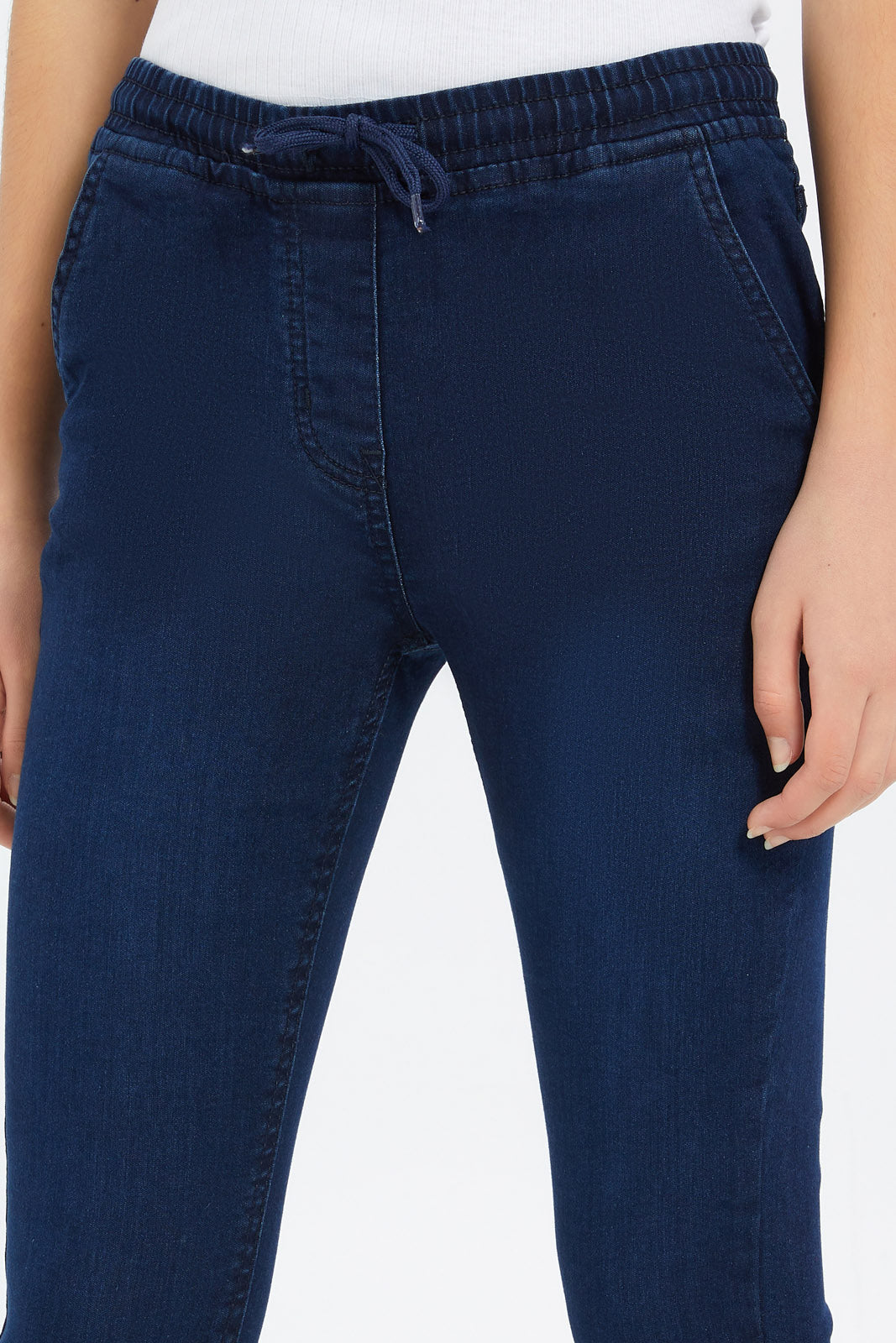 Redtag-Girls-Dk-Wash-Knitted-Jogger-Category:Jeggings,-Colour:Dark-Wash,-Deals:New-In,-Dept:Girls,-Filter:Senior-Girls-(8-to-14-Yrs),-FIT-WALL-(FTW),-GSR-Jeggings,-H1:KWR,-H2:GSR,-H3:DNB,-H4:JEG,-New-In-GSR-APL,-Non-Sale,-S23B,-Season:S23B,-Section:Girls-(0-to-14Yrs)-Senior-Girls-9 to 14 Years