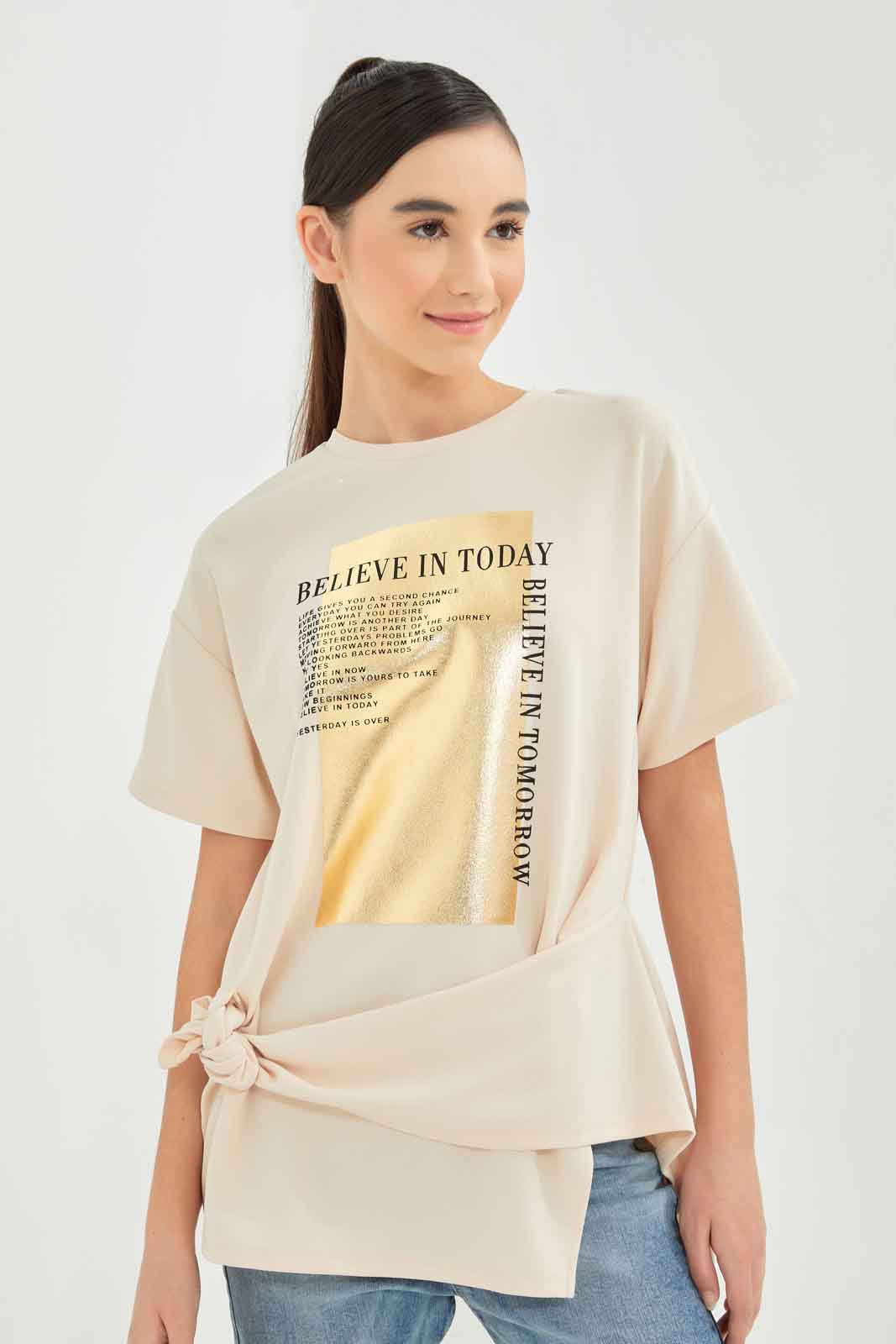 Redtag-Girls-Beige-Tunic-Overlay-Top-Category:Blouses,-Colour:Beige,-Deals:New-In,-Dept:Girls,-EXE,-Filter:Senior-Girls-(8-to-14-Yrs),-GSR-Blouses,-New-In-GSR-APL,-Non-Sale,-S23B,-Section:Girls-(0-to-14Yrs)-Senior-Girls-9 to 14 Years