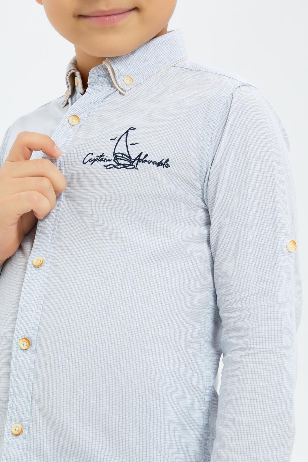 Redtag-Boys-Blue-Stirpe-Double-Collar-Shirt-BOY-Shirts,-Category:Shirts,-Colour:Blue,-Deals:New-In,-Dept:Boys,-Filter:Boys-(2-to-8-Yrs),-New-In-BOY-APL,-Non-Sale,-S23B,-Section:Boys-(0-to-14Yrs)-Boys-2 to 8 Years
