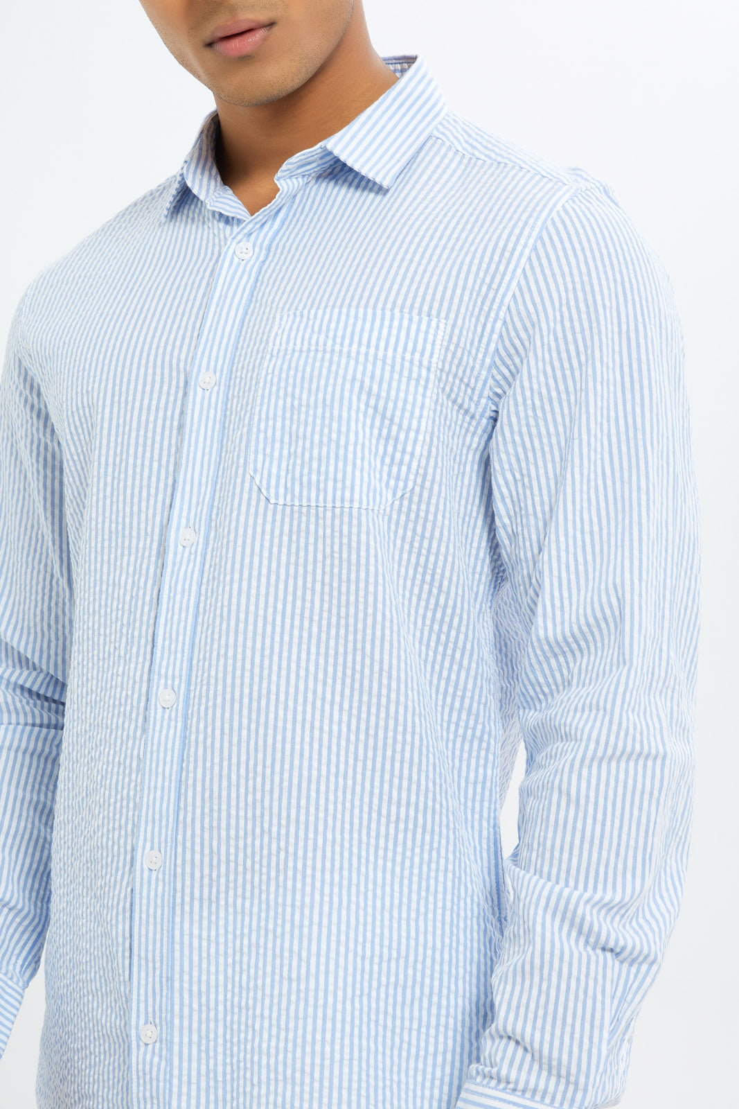 Redtag-Men-Sky-Blue-Seer-Sucker-Shirt-Category:Shirts,-Colour:Sky-Blue,-Deals:New-In,-Dept:Menswear,-Filter:Men's-Clothing,-H1:MWR,-H2:GEN,-H3:SHI,-H4:CSH,-Men-Shirts,-New-In-Men-APL,-Non-Sale,-RMD,-S23C,-Season:S23C,-Section:Men-Men's-