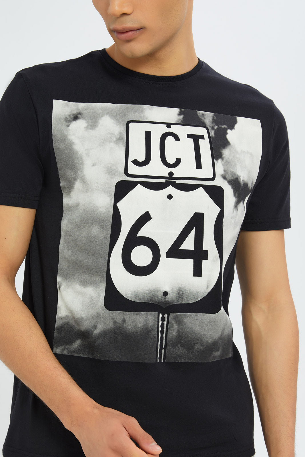 Redtag-Men-Black-Graphic-T-Shirt-Category:T-Shirts,-Colour:Black,-Deals:New-In,-Dept:Menswear,-Filter:Men's-Clothing,-H1:MWR,-H2:GEN,-H3:TSH,-H4:TSH,-Men-T-Shirts,-New-In-Men-APL,-Non-Sale,-S23C,-Season:S23C,-Section:Men,-TBL-Men's-