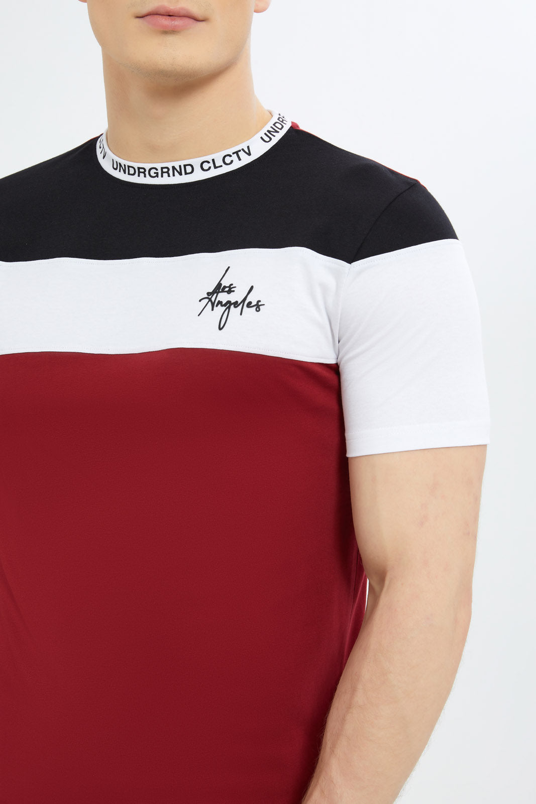 Redtag-Men-Black/White/Red-Cut-&-Sew-T-Shirt-Category:T-Shirts,-Colour:Assorted,-Deals:New-In,-Filter:Men's-Clothing,-Men-T-Shirts,-New-In-Men-APL,-Non-Sale,-S23C,-Section:Men-Men's-