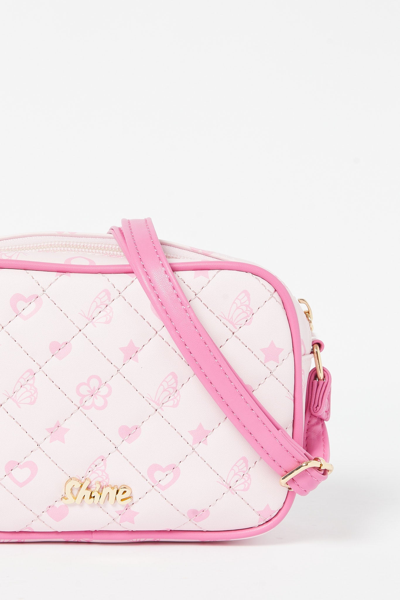 Redtag-Pink-Character-Embellished-Cross-Body-Bag-Category:Purse,-Colour:Pink,-Filter:Girls-Accessories,-GIR-Bags,-H1:ACC,-H2:GIR,-H3:GIA,-H4:HBG,-New-In,-New-In-GIR-ACC,-Non-Sale,-S23B,-Season:S23B,-Section:Girls-(0-to-14Yrs)-Girls-