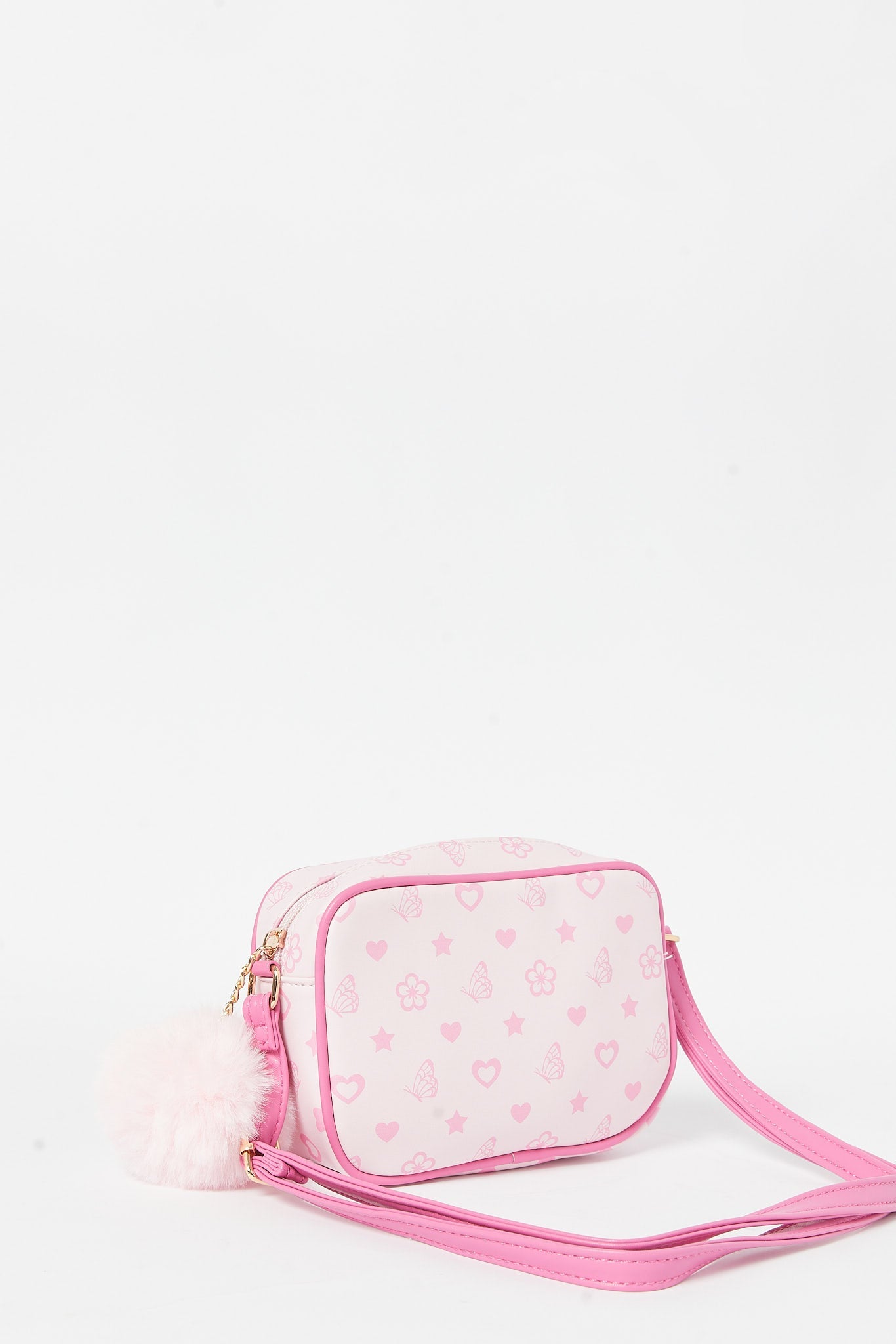 Redtag-Pink-Character-Embellished-Cross-Body-Bag-Category:Purse,-Colour:Pink,-Filter:Girls-Accessories,-GIR-Bags,-H1:ACC,-H2:GIR,-H3:GIA,-H4:HBG,-New-In,-New-In-GIR-ACC,-Non-Sale,-S23B,-Season:S23B,-Section:Girls-(0-to-14Yrs)-Girls-
