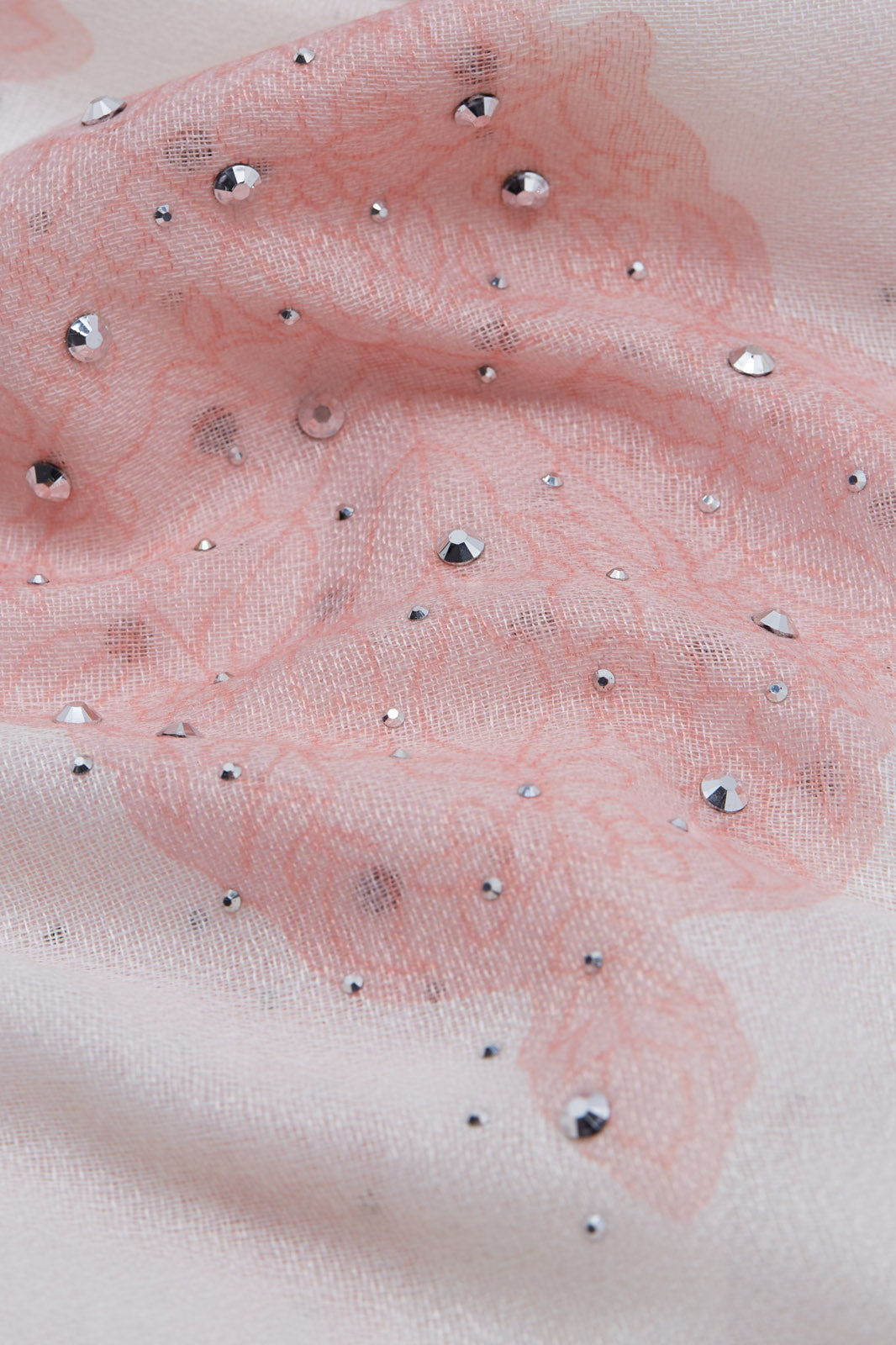 Redtag-Pink-And-White-Embellished-Scarf-Category:Scarves,-Colour:Assorted,-Filter:Women's-Accessories,-New-In,-New-In-Women-ACC,-Non-Sale,-RMD,-S23B,-Section:Women,-Women-Scarves-Women-