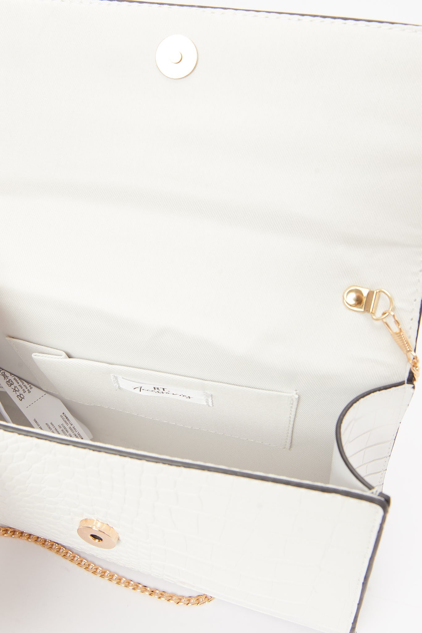 Redtag-White-Embellished-Clutch-Bag-Category:Bags,-Colour:White,-Filter:Women's-Accessories,-H1:ACC,-H2:LAD,-H3:LAB,-H4:HBG,-New-In,-New-In-Women-ACC,-Non-Sale,-S23B,-Season:S23B,-Section:Women,-Women-Bags-Women-