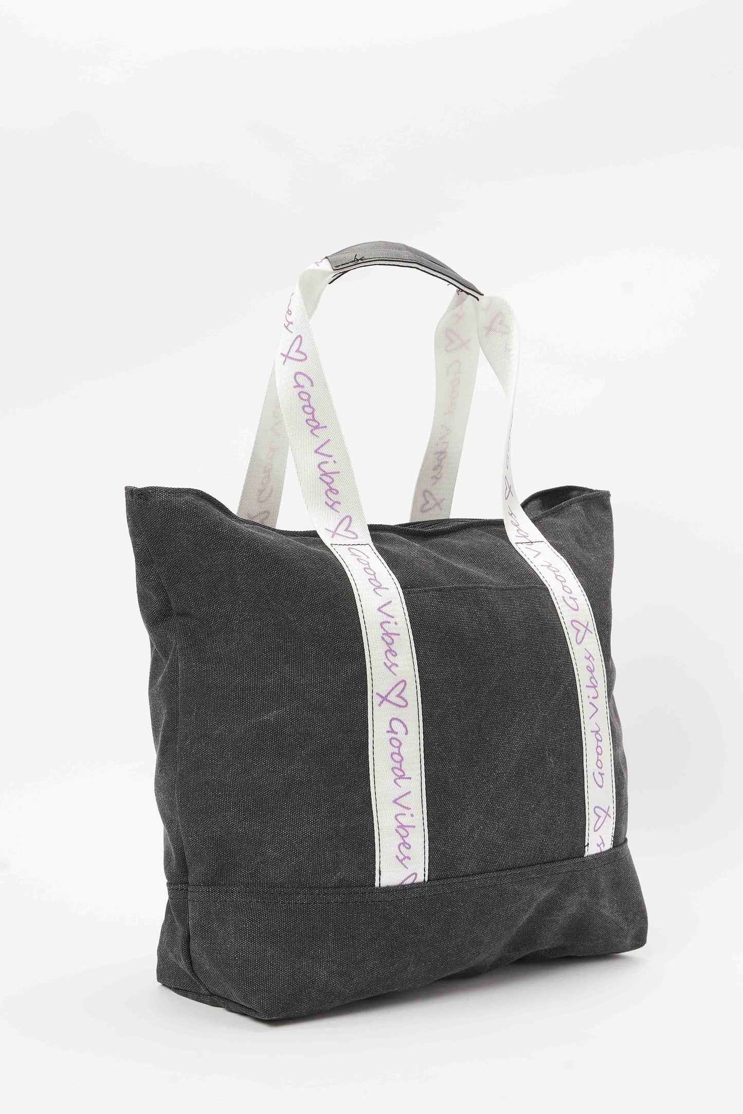Redtag-Black-Shopper-With-Tapping-Category:Bags,-Colour:Black,-Filter:Women's-Accessories,-H1:ACC,-H2:LAD,-H3:LAB,-H4:SHP,-New-In,-New-In-Women-ACC,-Non-Sale,-S23B,-Season:S23B,-Section:Women,-Women-Bags-Women-