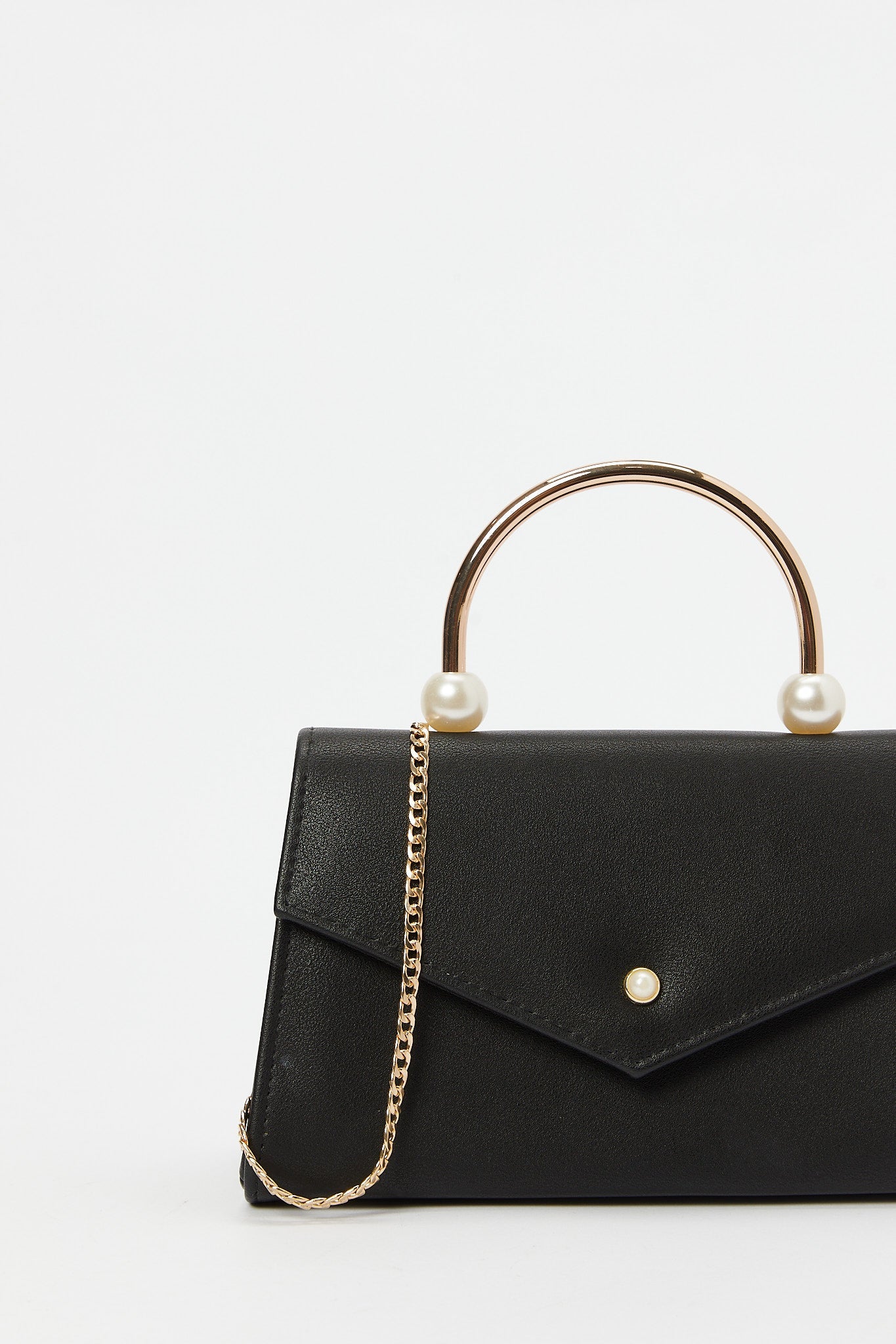 Redtag-Black-Embellished-Envelope-Bag-Category:Bags,-Colour:Black,-Filter:Women's-Accessories,-New-In,-New-In-Women-ACC,-Non-Sale,-RMD,-S23B,-Section:Women,-Women-Bags-Women-