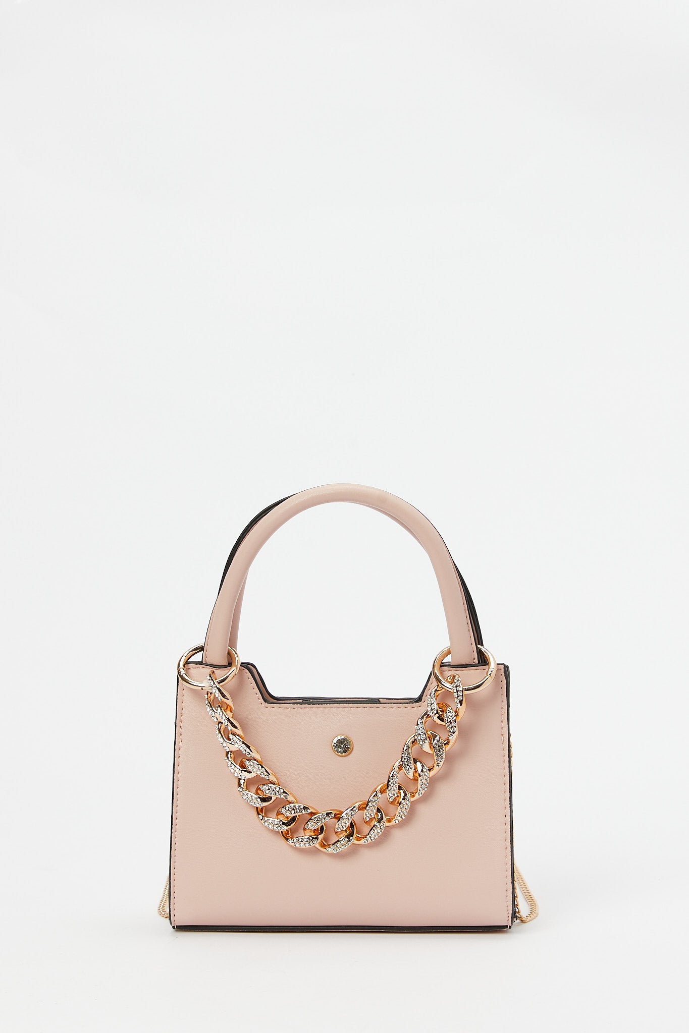 Redtag-Pink-Clutch-Bag-With-Gold-Chain-Category:Bags,-Colour:Pink,-Filter:Women's-Accessories,-New-In,-New-In-Women-ACC,-Non-Sale,-RMD,-S23B,-Section:Women,-Women-Bags-Women-