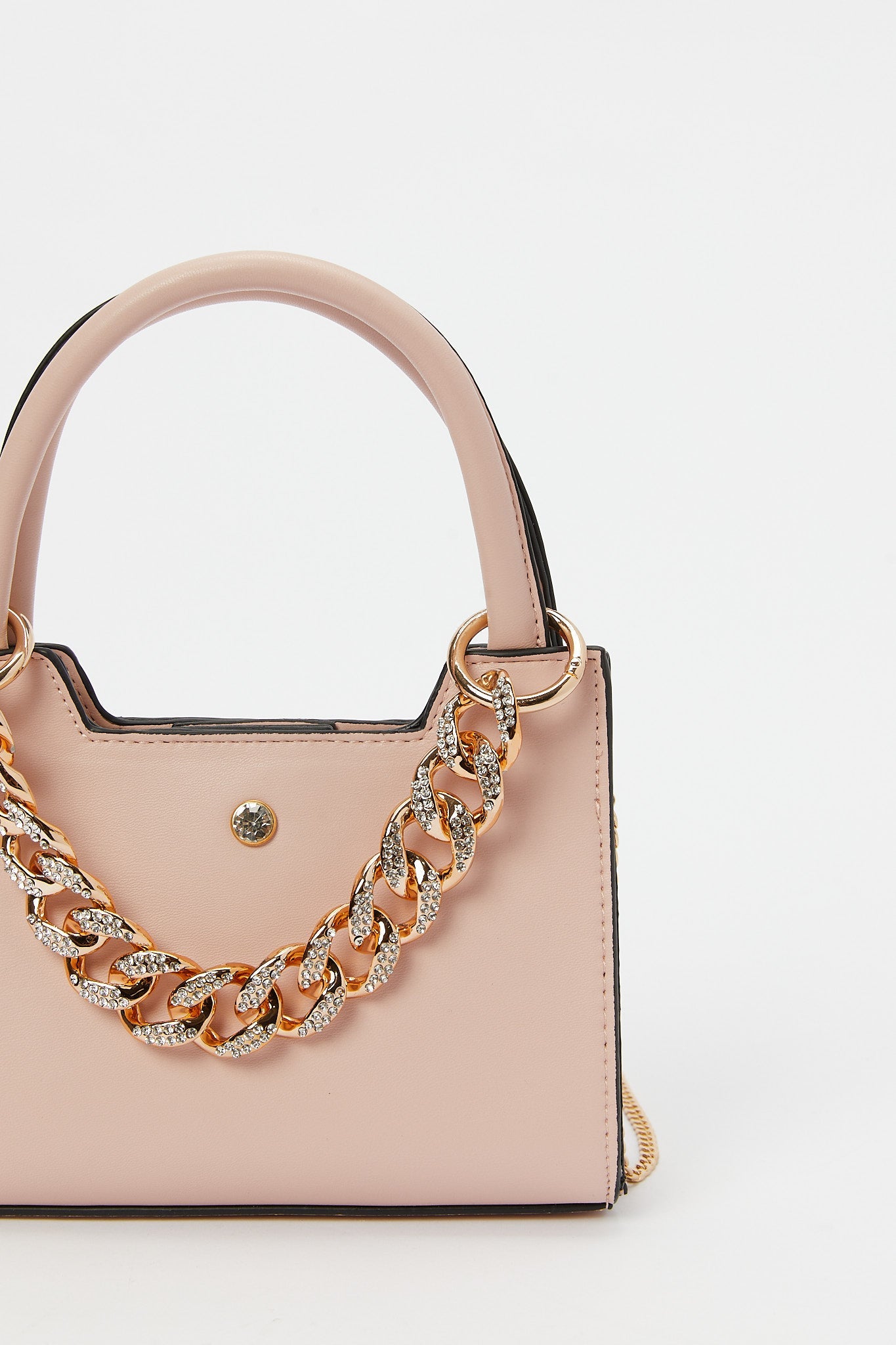 Redtag-Pink-Clutch-Bag-With-Gold-Chain-Category:Bags,-Colour:Pink,-Filter:Women's-Accessories,-New-In,-New-In-Women-ACC,-Non-Sale,-RMD,-S23B,-Section:Women,-Women-Bags-Women-
