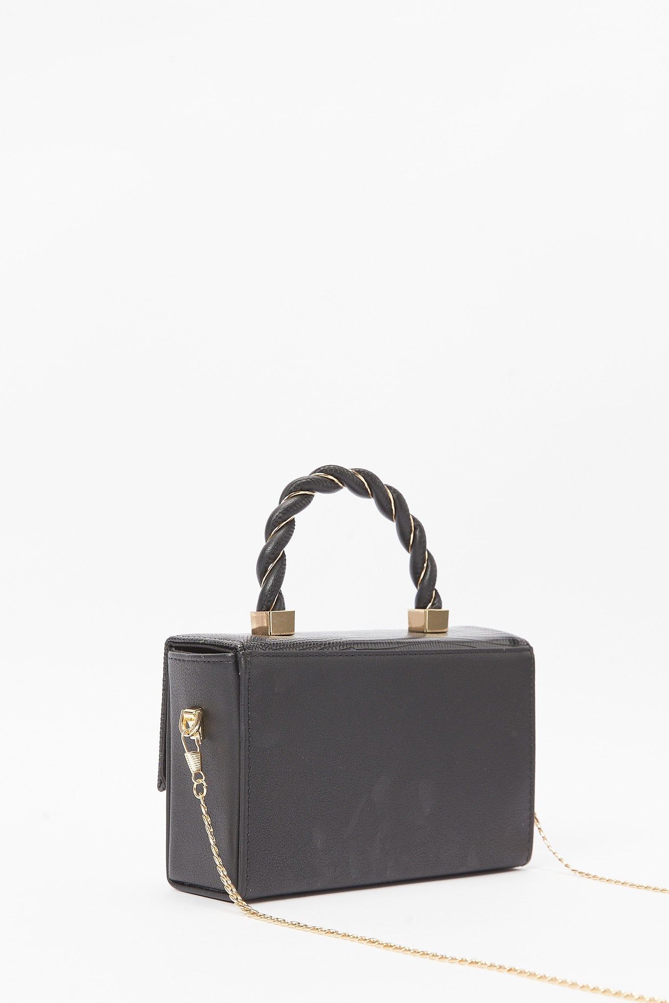 Redtag-Black-Embellished-Buckle-Clutch-Bag-Category:Bags,-Colour:Black,-Filter:Women's-Accessories,-New-In,-New-In-Women-ACC,-Non-Sale,-S23B,-Section:Women,-Women-Bags-Women-