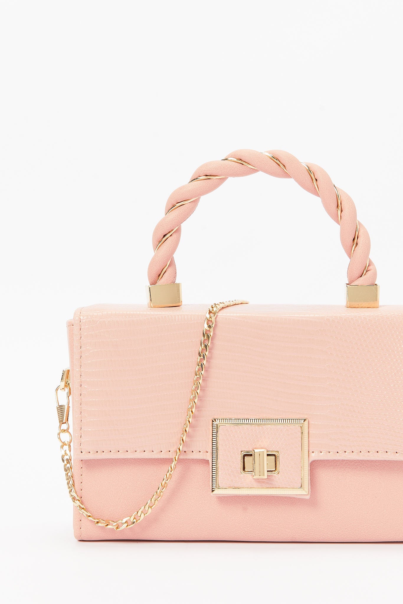 Redtag-Pink-Embellished-Buckle-Clutch-Bag-Category:Bags,-Colour:Pink,-Filter:Women's-Accessories,-H1:ACC,-H2:LAD,-H3:LAB,-H4:HBG,-New-In,-New-In-Women-ACC,-Non-Sale,-S23B,-Season:S23B,-Section:Women,-Women-Bags-Women-