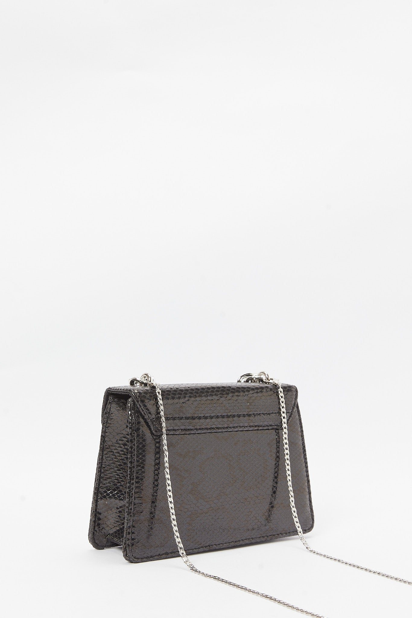 Redtag-Black-Embellished-Envelope-Bag-With-Chunky-Chain-Category:Bags,-Colour:Black,-Filter:Women's-Accessories,-New-In,-New-In-Women-ACC,-Non-Sale,-S23B,-Section:Women,-Women-Bags-Women-