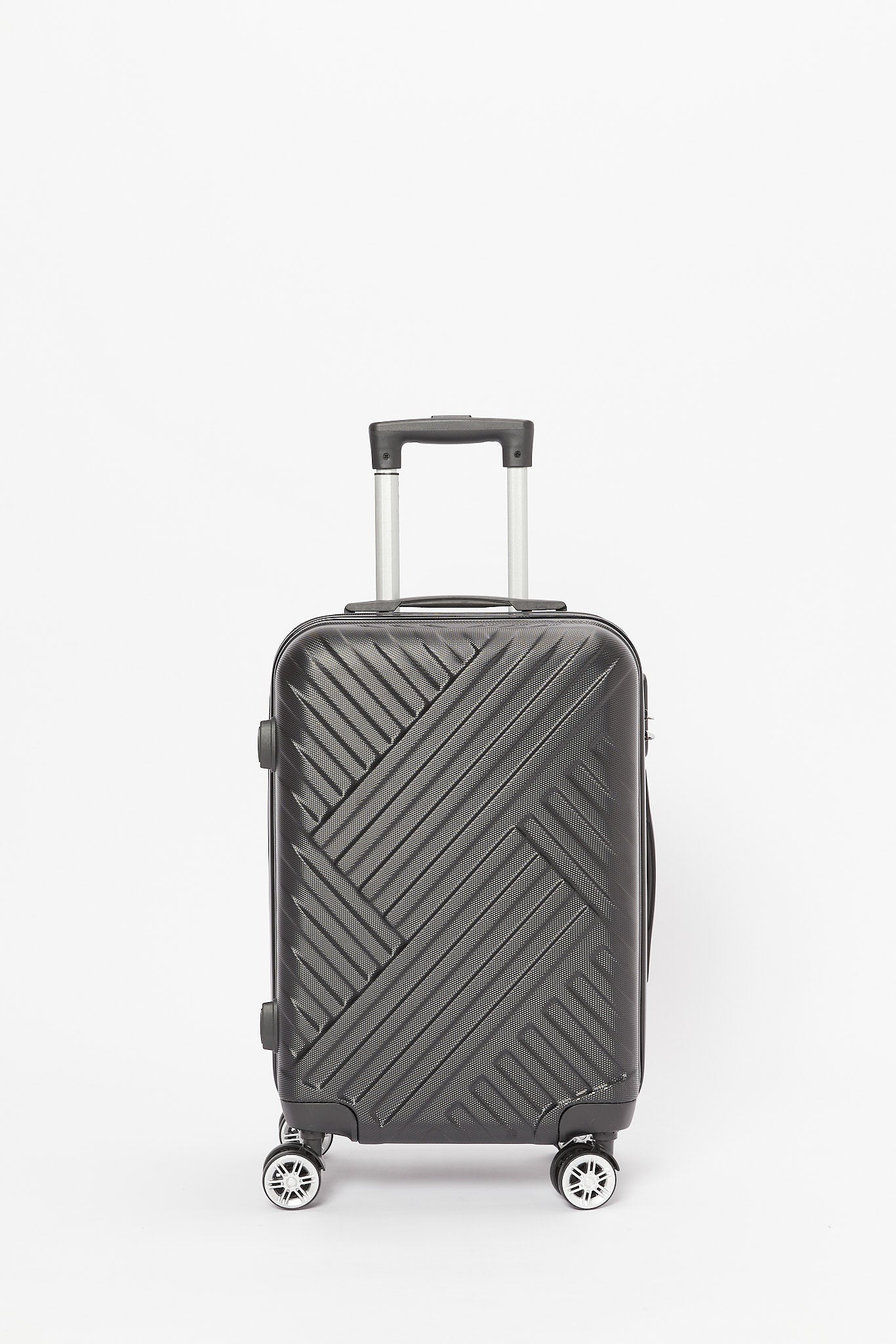 Redtag-Black-Color-20"-Abs-Hard-Trolley-Case-Category:Luggage-Trolleys,-Colour:Black,-Filter:Travel-Accessories,-LUG-Luggage-Trolleys,-New-In,-New-In-LUG-ACC,-Non-Sale,-S23B,-Section:Homewares-Travel-Accessories-
