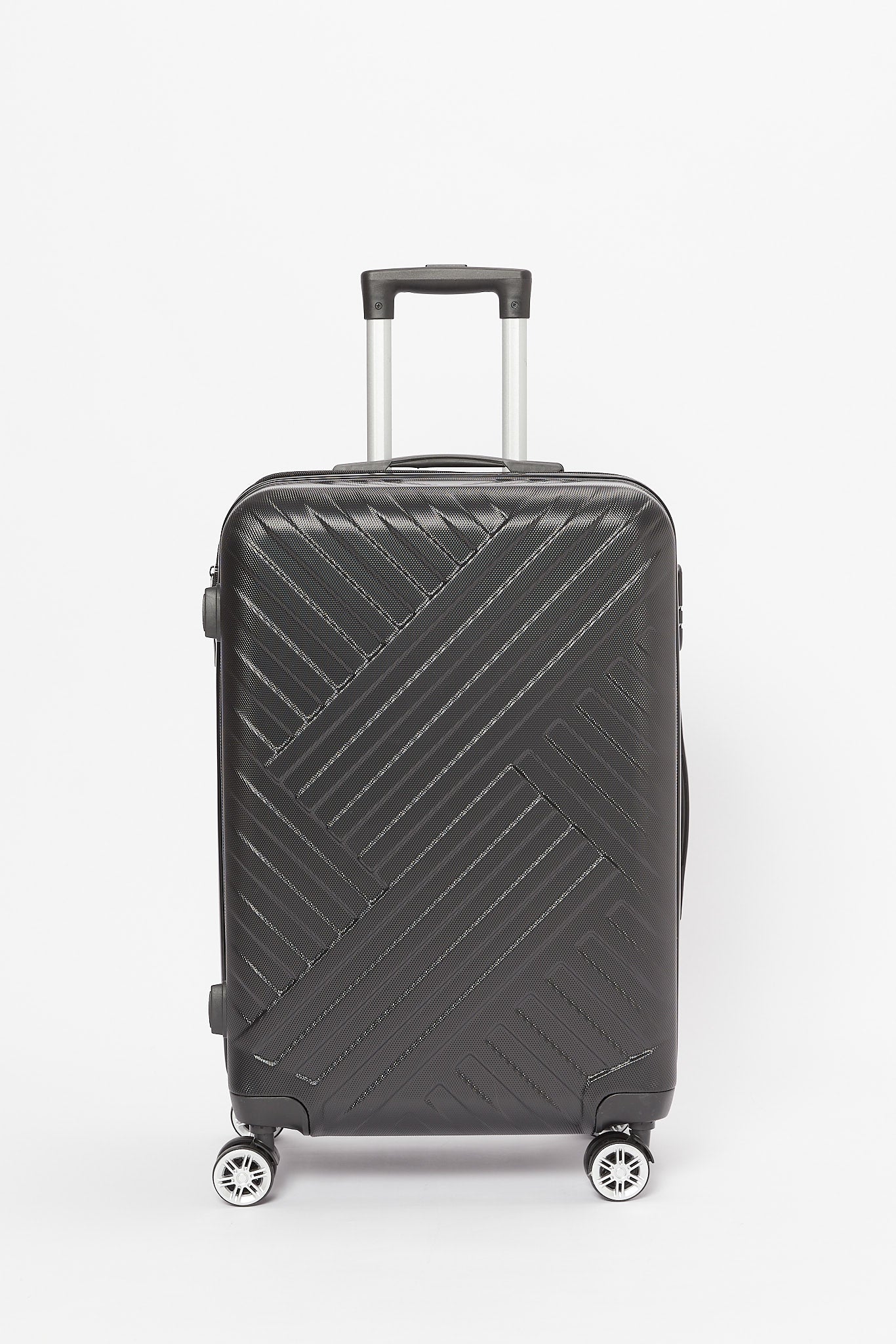 Redtag-Black-Color-24"-Abs-Hard-Trolley-Case-Category:Luggage-Trolleys,-Colour:Black,-Filter:Travel-Accessories,-LUG-Luggage-Trolleys,-New-In,-New-In-LUG-ACC,-Non-Sale,-S23B,-Section:Homewares-Travel-Accessories-