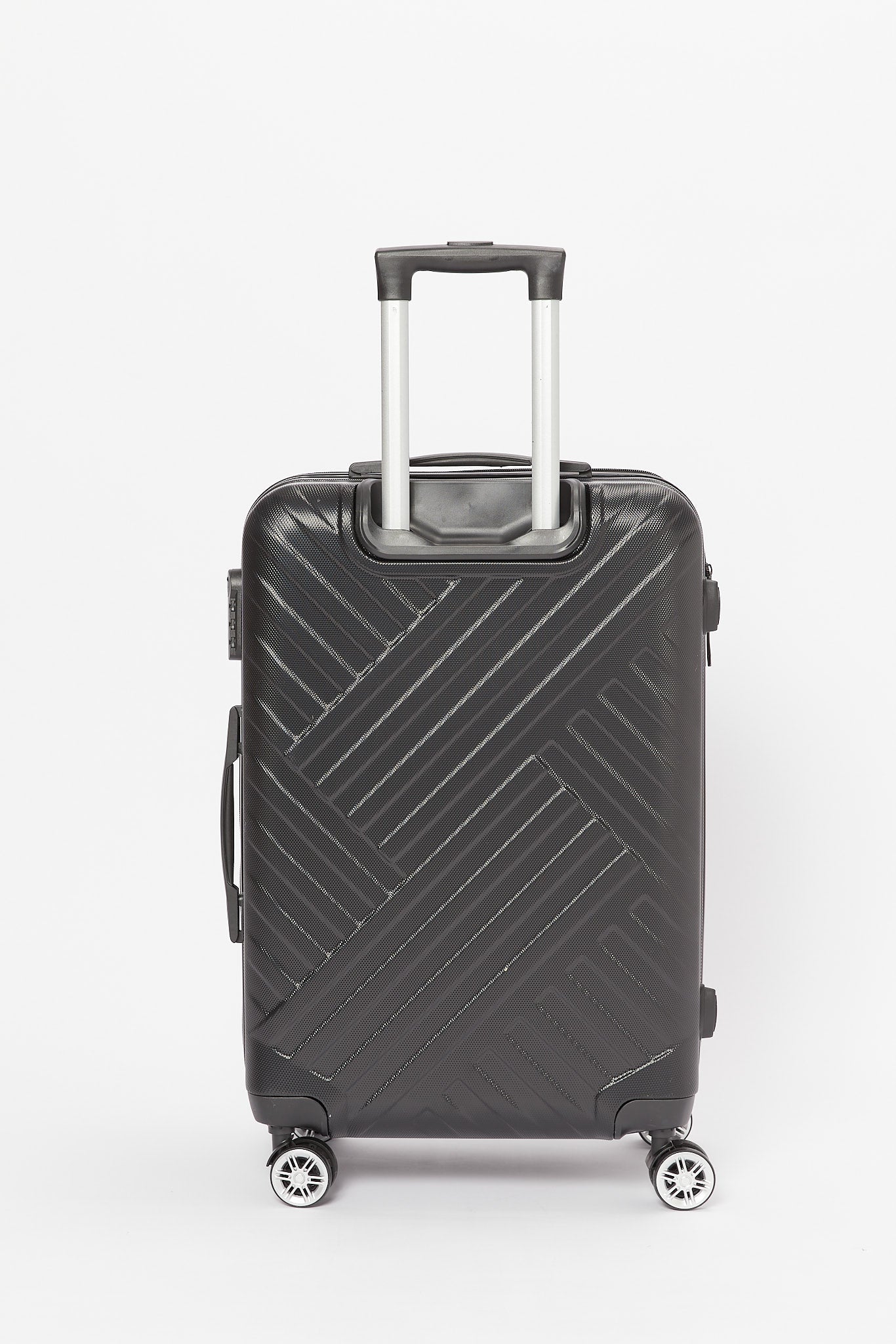 Redtag-Black-Color-24"-Abs-Hard-Trolley-Case-Category:Luggage-Trolleys,-Colour:Black,-Filter:Travel-Accessories,-LUG-Luggage-Trolleys,-New-In,-New-In-LUG-ACC,-Non-Sale,-S23B,-Section:Homewares-Travel-Accessories-