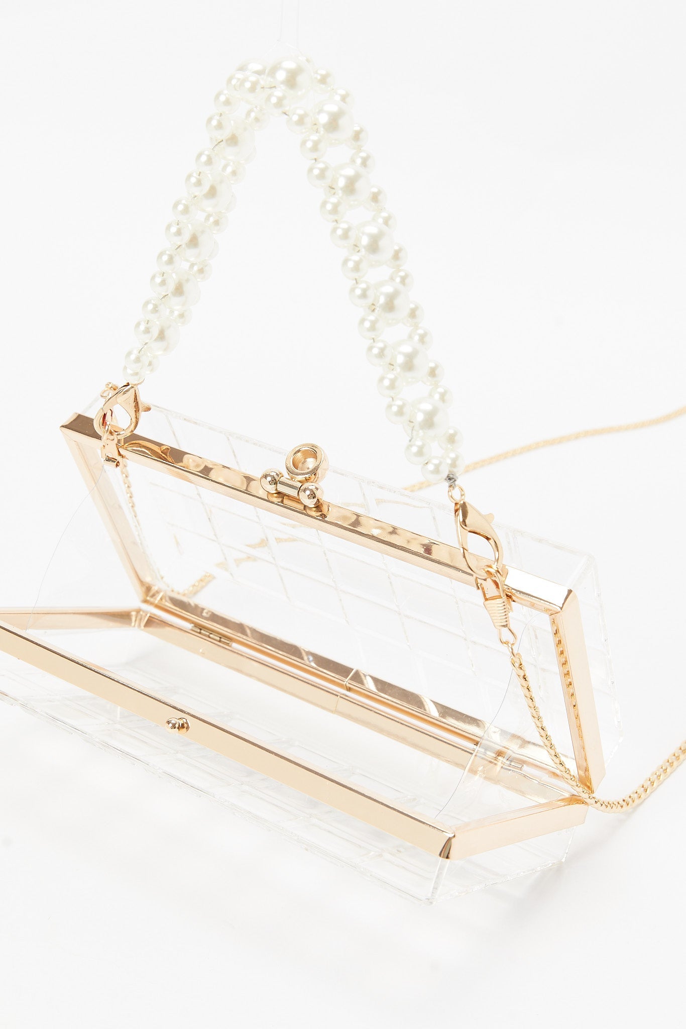 Redtag-Transparent-Embellshed-With-Pearl-String-Evening-Clutch-Category:Bags,-Colour:Assorted,-Filter:Women's-Accessories,-New-In,-New-In-Women-ACC,-Non-Sale,-S23B,-Section:Women,-Women-Bags-Women-