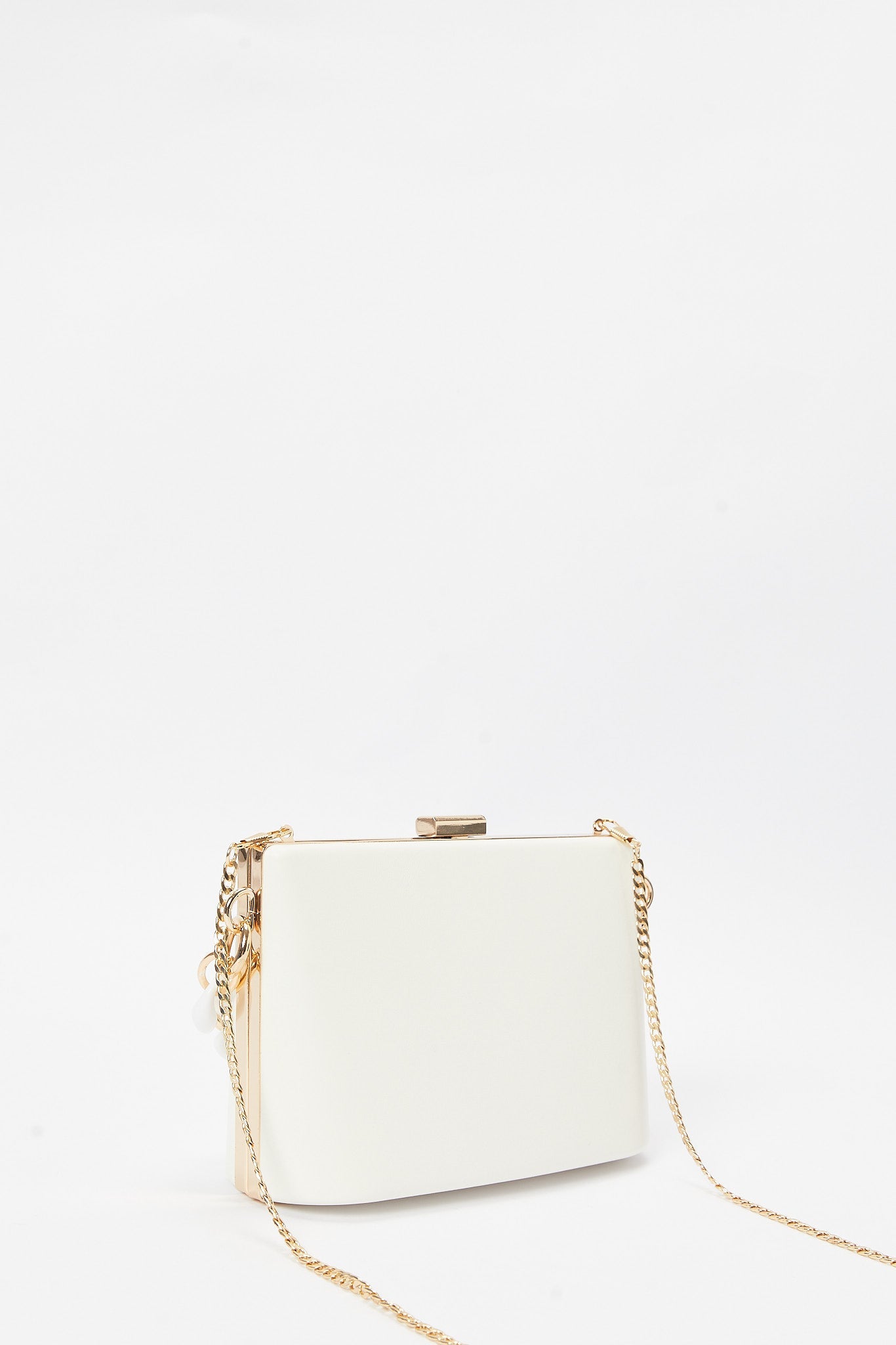 Redtag-White-Embellished-Evening-Clutch-Bag-With-Resin-Chain-Category:Bags,-Colour:White,-Filter:Women's-Accessories,-New-In,-New-In-Women-ACC,-Non-Sale,-S23B,-Section:Women,-Women-Bags-Women-
