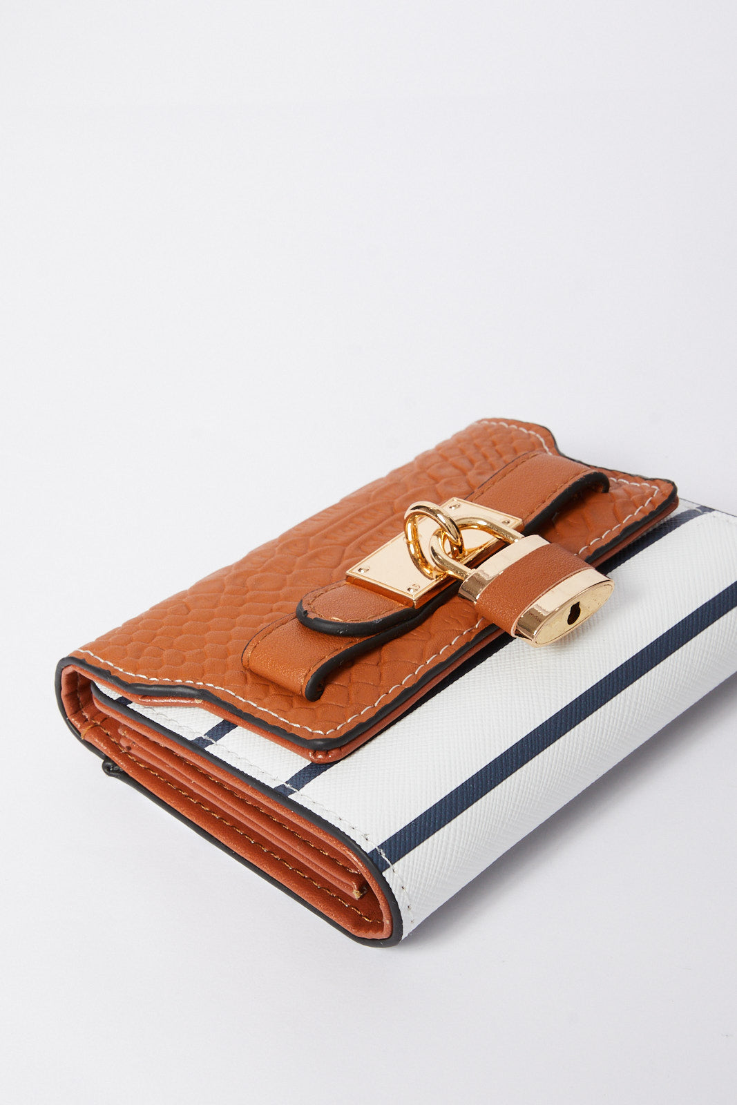 Redtag-Stripe-Wallet-With-Small-Lock-Category:Purse,-Colour:Assorted,-Filter:Women's-Accessories,-H1:ACC,-H2:LAD,-H3:LAB,-H4:HBG,-New-In,-New-In-Women-ACC,-Non-Sale,-S23B,-Season:S23B,-Section:Women,-Women-Bags-Women-