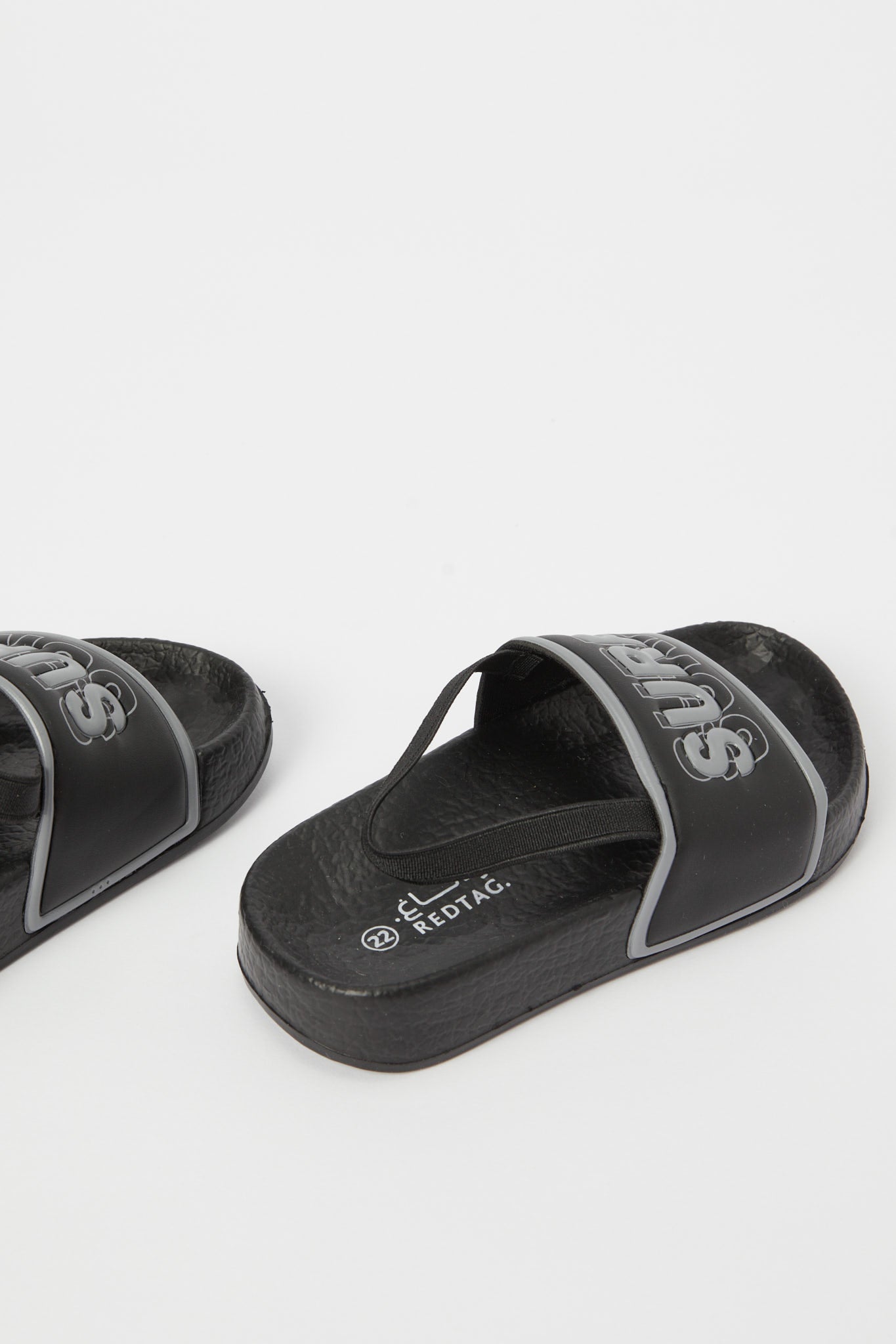 Redtag-Black-Embossed-Slide-BOY-Flip-Flops,-Category:Flip-Flops,-Colour:Black,-Deals:New-In,-Filter:Boys-Footwear-(3-to-5-Yrs),-H1:FOO,-H2:BOY,-H3:SAF,-H4:FLF,-N/A,-New-In-BOY-FOO,-Non-Sale,-S23B,-Season:S23B,-Section:Boys-(0-to-14Yrs)-Boys-3 to 5 Years