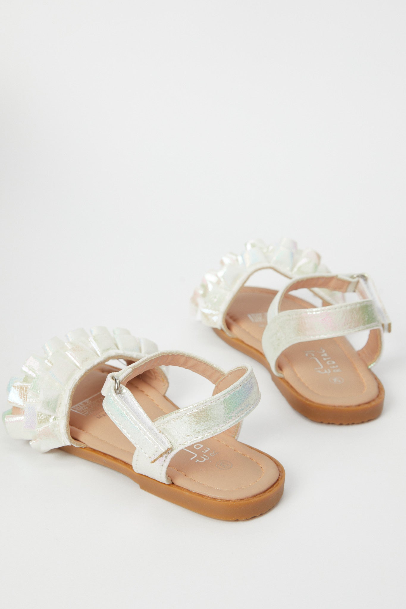 Redtag-White-Ruffled-Sandal-Category:Sandals,-Colour:White,-Deals:New-In,-Filter:Girls-Footwear-(3-to-5-Yrs),-GIR-Sandals,-H1:FOO,-H2:GIR,-H3:SAF,-H4:SAN,-N/A,-New-In-GIR-FOO,-Non-Sale,-RMD,-S23C,-Season:S23C,-Section:Girls-(0-to-14Yrs)-Girls-3 to 5 Years