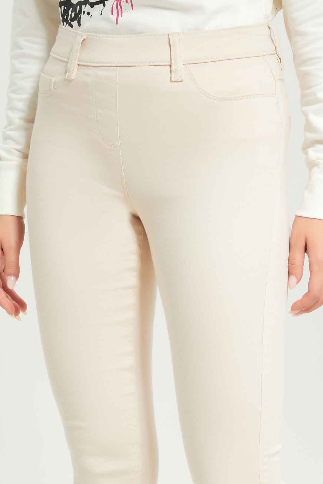 Redtag-Women-Beige-Ladies-Jrggings-Category:Jeggings,-Colour:Beige,-Deals:New-In,-Filter:Women's-Clothing,-New-In-Women-APL,-Non-Sale,-S23A,-Section:Women,-TBL,-Women-Jeggings-Women's-