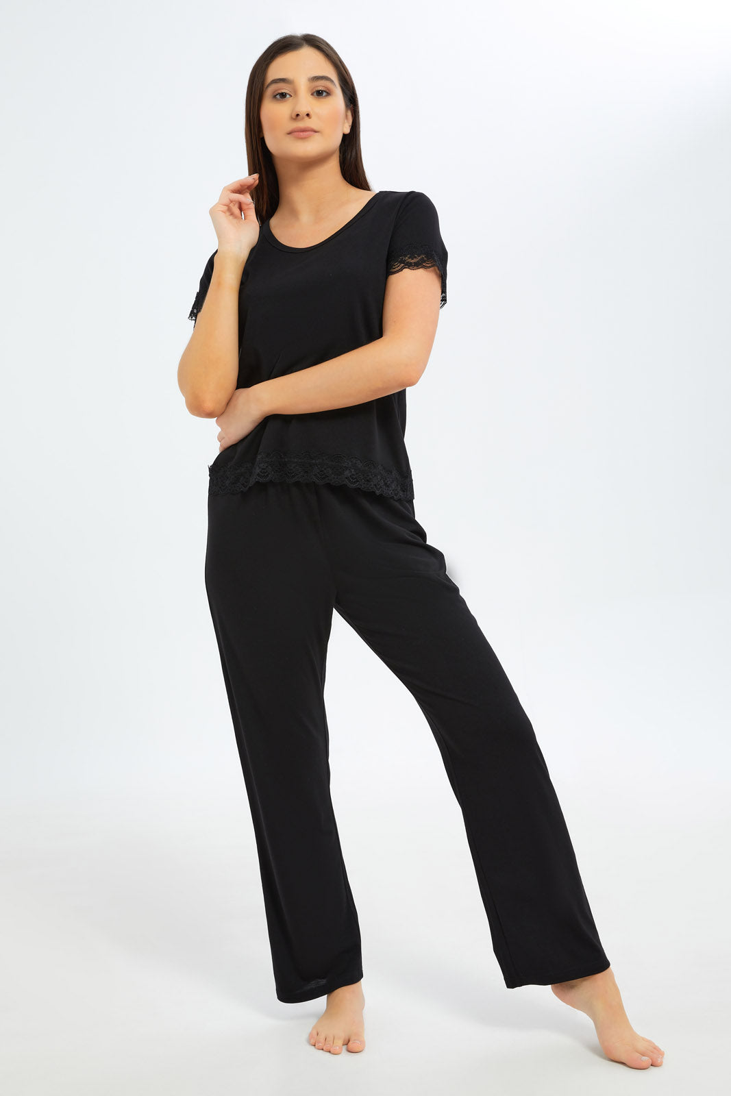 Redtag-Women-Plain-Poly-Viscose-Pyjama-Set-Category:Pyjama-Sets,-Colour:Assorted,-Deals:New-In,-Filter:Women's-Clothing,-New-In-Women-APL,-Non-Sale,-S23B,-Section:Women,-Women-Pyjama-Sets--