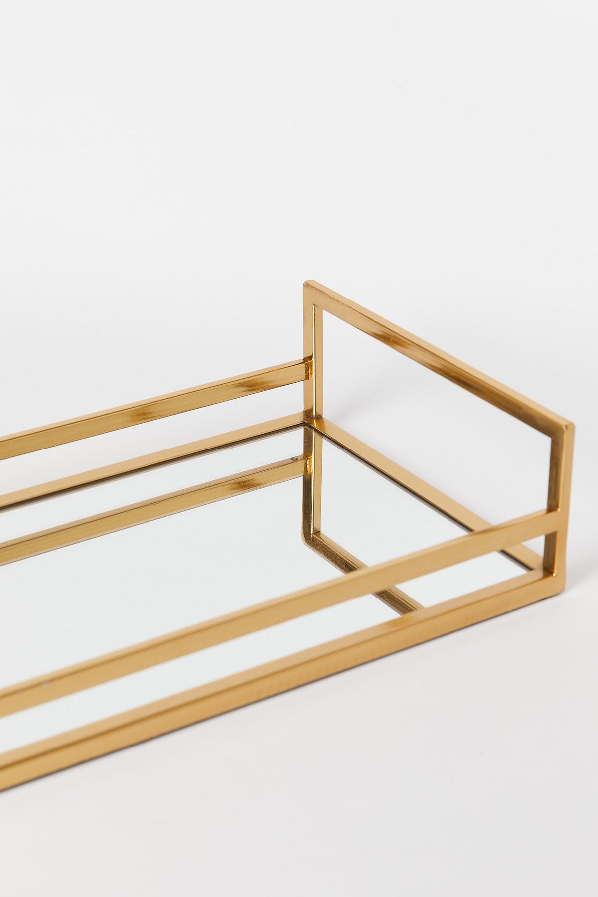 Redtag-Gold-Rectangle-Mirror-Tray-(Large)-Category:Trays,-Colour:Gold,-Deals:New-In,-Filter:Home-Dining,-H1:HMW,-H2:DIN,-H3:SEW,-H4:SSI,-HMW-DIN-Serveware,-New-In-HMW-DIN,-Non-Sale,-Promo:JULIETTE,-S23B,-Season:S23B,-Section:Homewares,-Style:TRAY-GLASS-Home-Dining-
