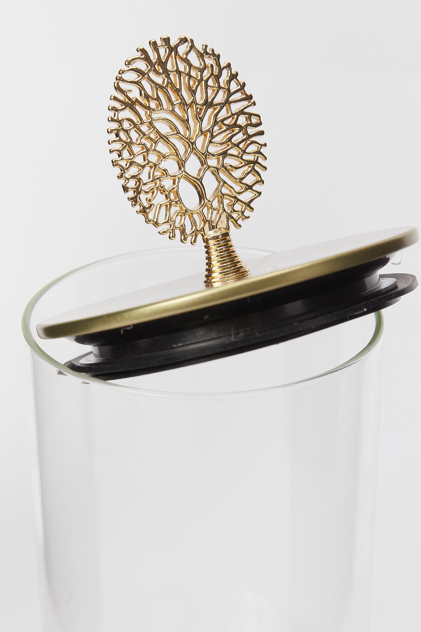 Redtag-Gold-Borosilicate-Glass-Jar-With-Metal-Lid-(Medium)-Category:Bakeware,-Colour:Gold,-Deals:New-In,-Filter:Home-Dining,-H1:HMW,-H2:DIN,-H3:STO,-H4:STG,-HMW-DIN-Storage,-New-In-HMW-DIN,-Non-Sale,-Promo:RIVA,-S23B,-Season:S23B,-Section:Homewares,-Style:CANISTER-Home-Dining-