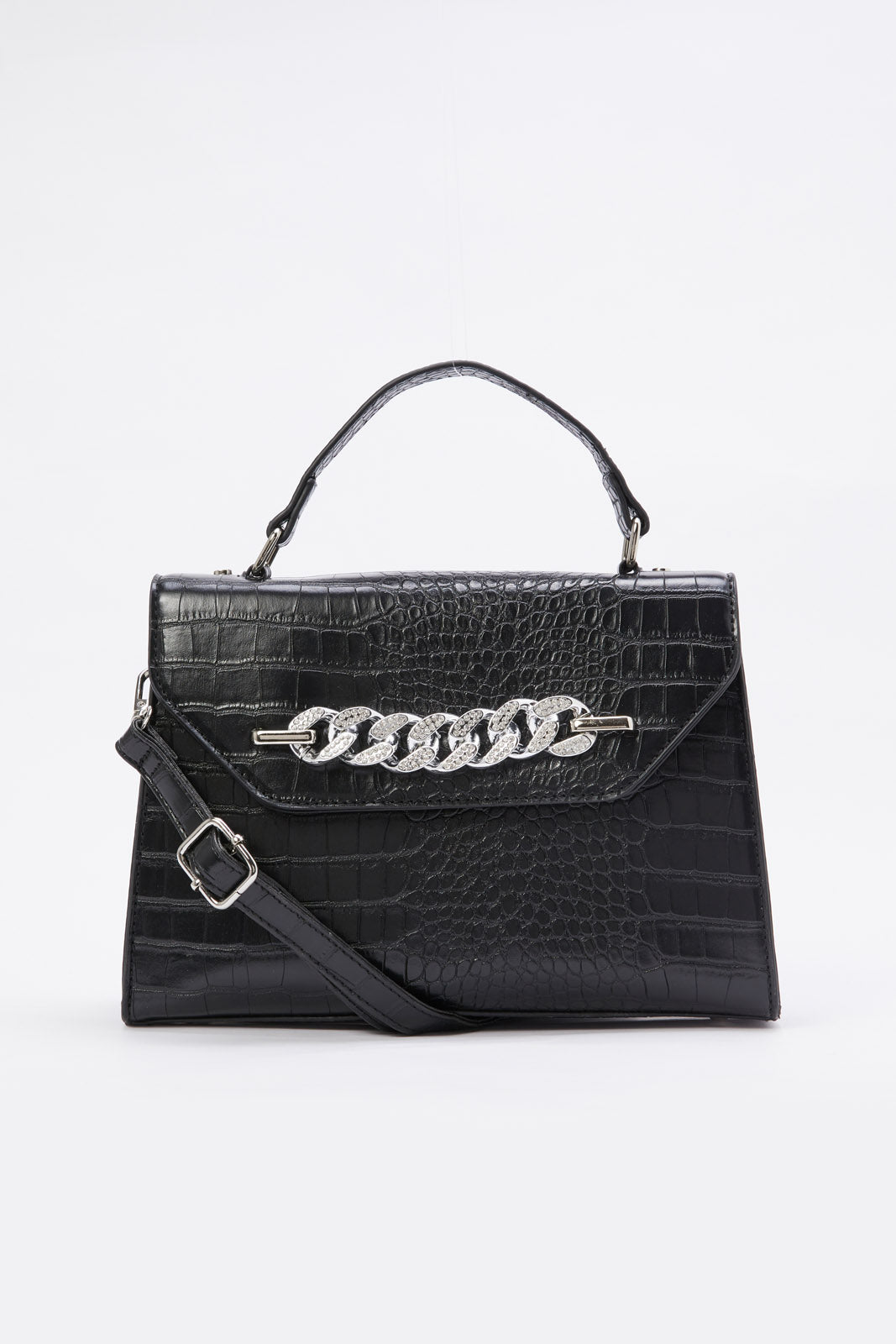 Redtag-Black-Embellished-Bag-Category:Bags,-Colour:Black,-Filter:Women's-Accessories,-New-In,-New-In-Women-ACC,-Non-Sale,-RMD,-S23B,-Section:Women,-Women-Bags-Women-