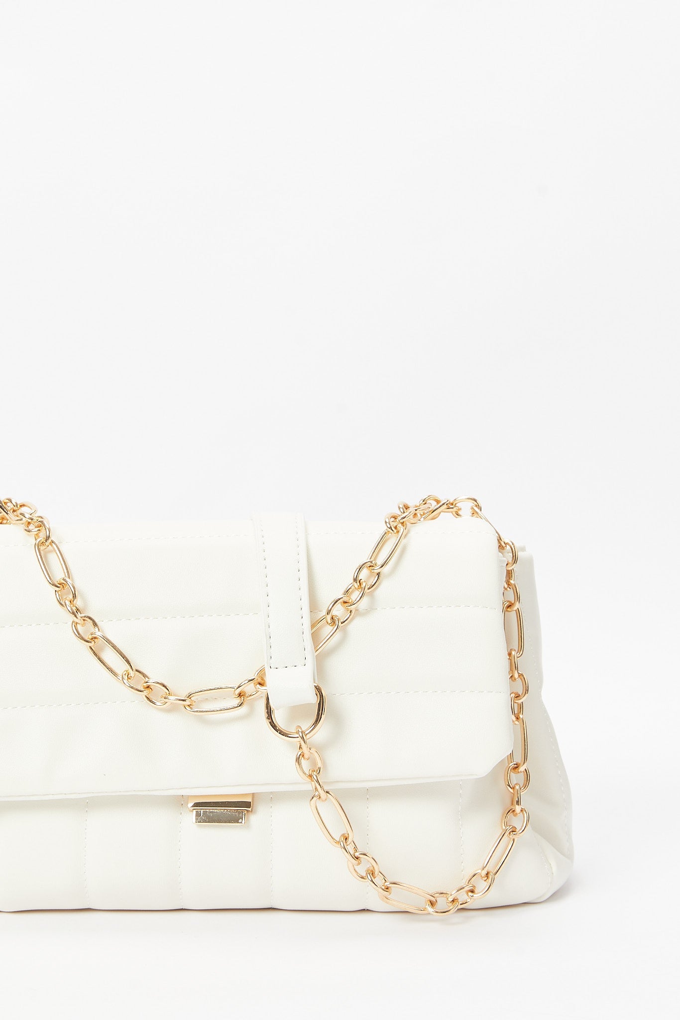 Redtag-White-Qulited-Crossbody-Bag-Category:Bags,-Colour:White,-Filter:Women's-Accessories,-New-In,-New-In-Women-ACC,-Non-Sale,-S23B,-Section:Women,-Women-Bags-Women-